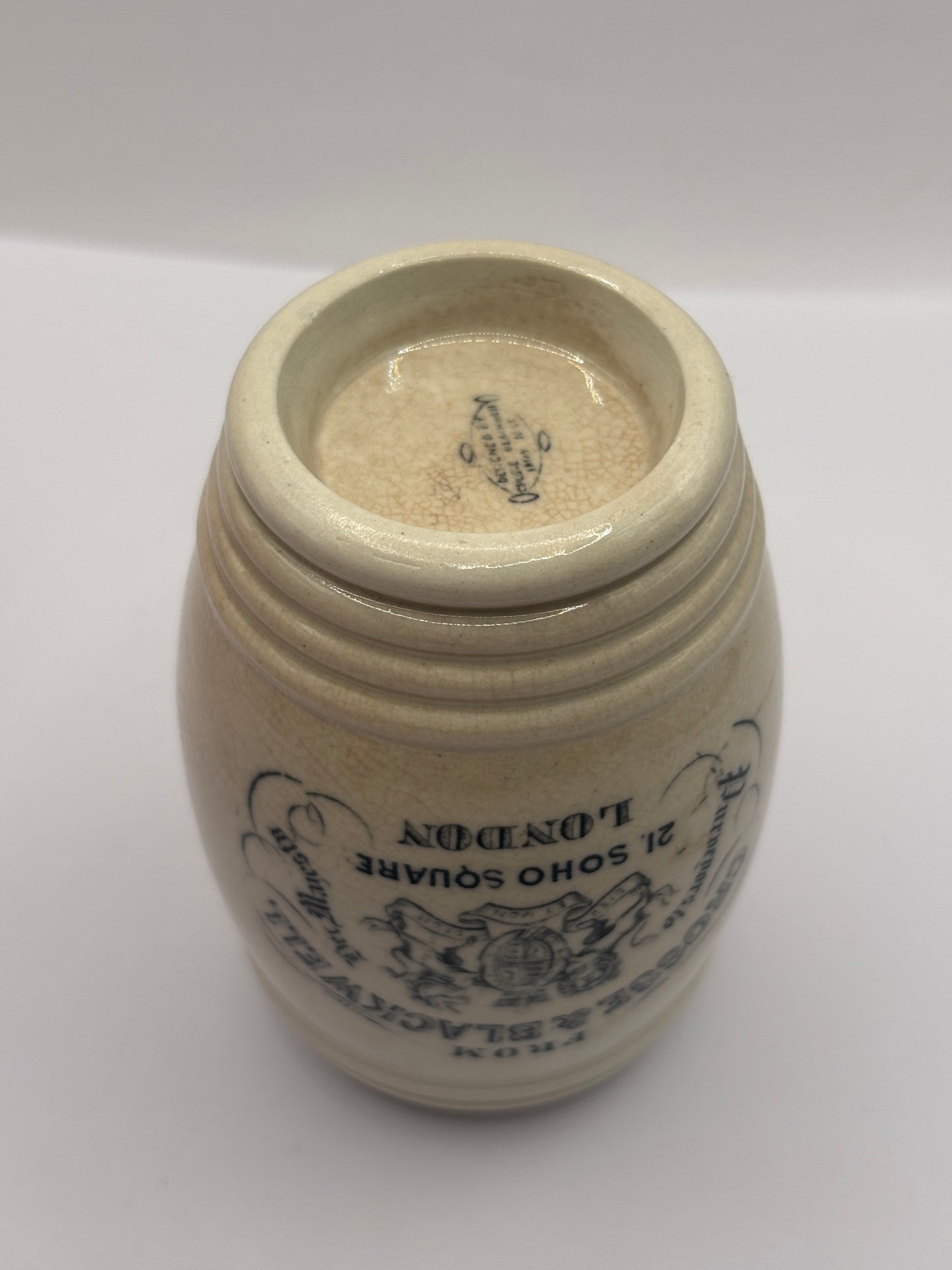 Old advertising jar, Crosse & Blackwell