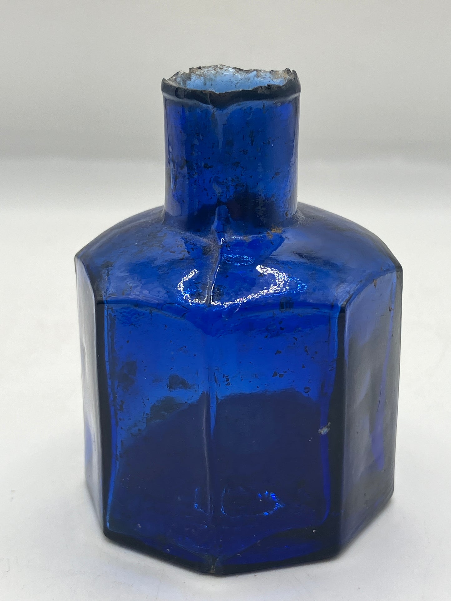 Cobalt blue ink bottle