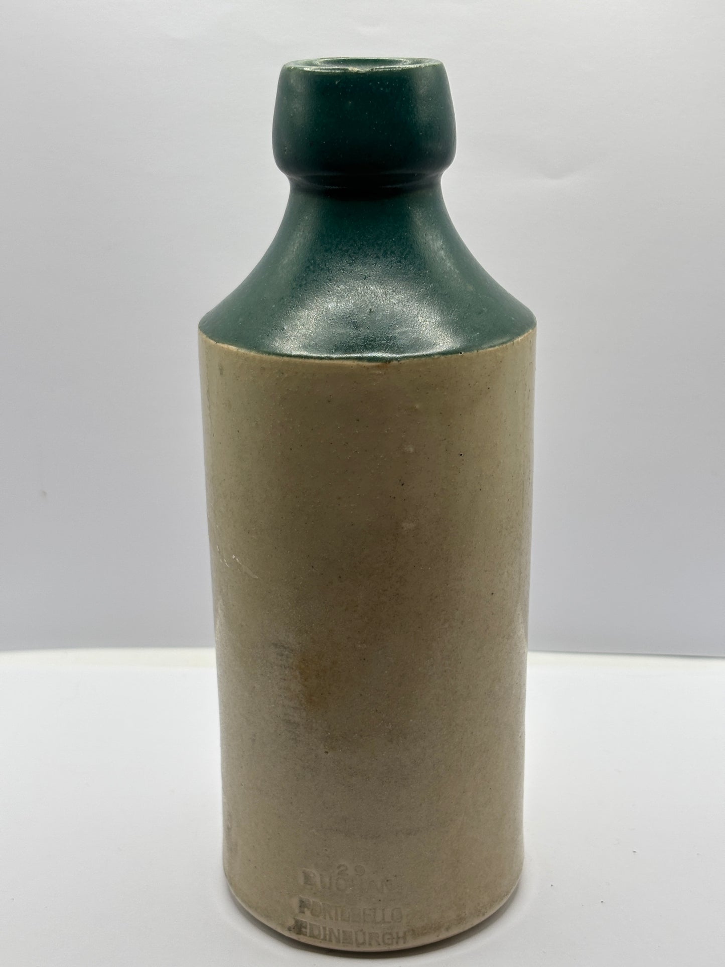 Old green top Dunfermilne ginger beer bottle