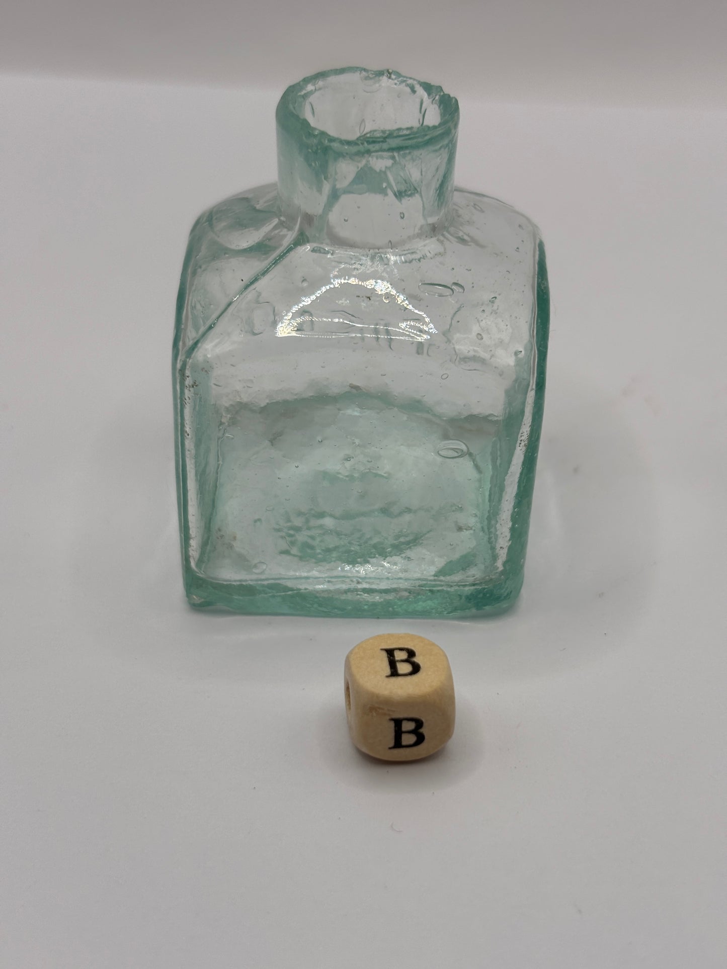 old advertising glass ink,inkwells, ink bottle, penny ink. J.Field (B)