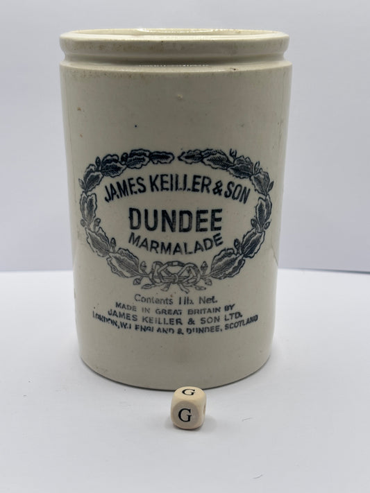 old 1lb James Keiller Dundee marmalade jar (G)