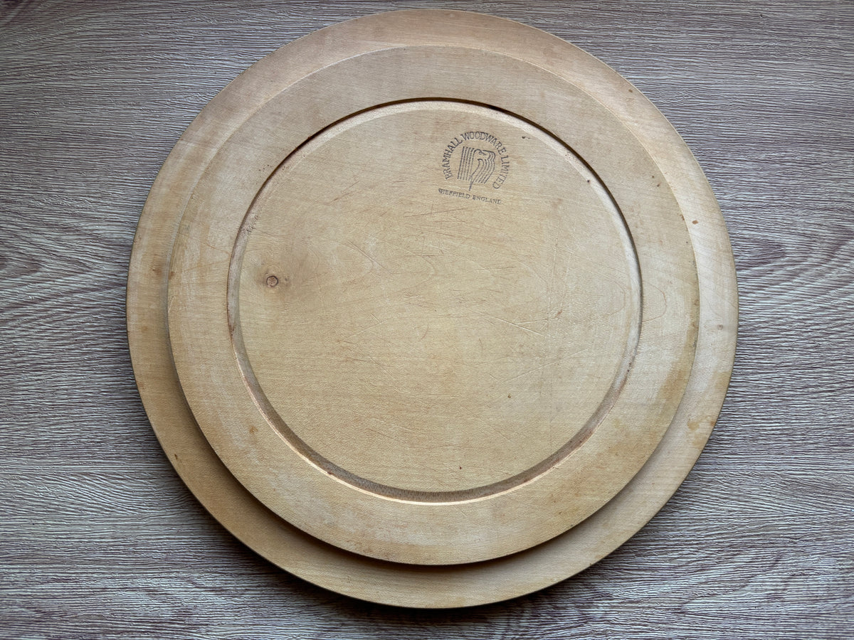 Old wooden carved bread board