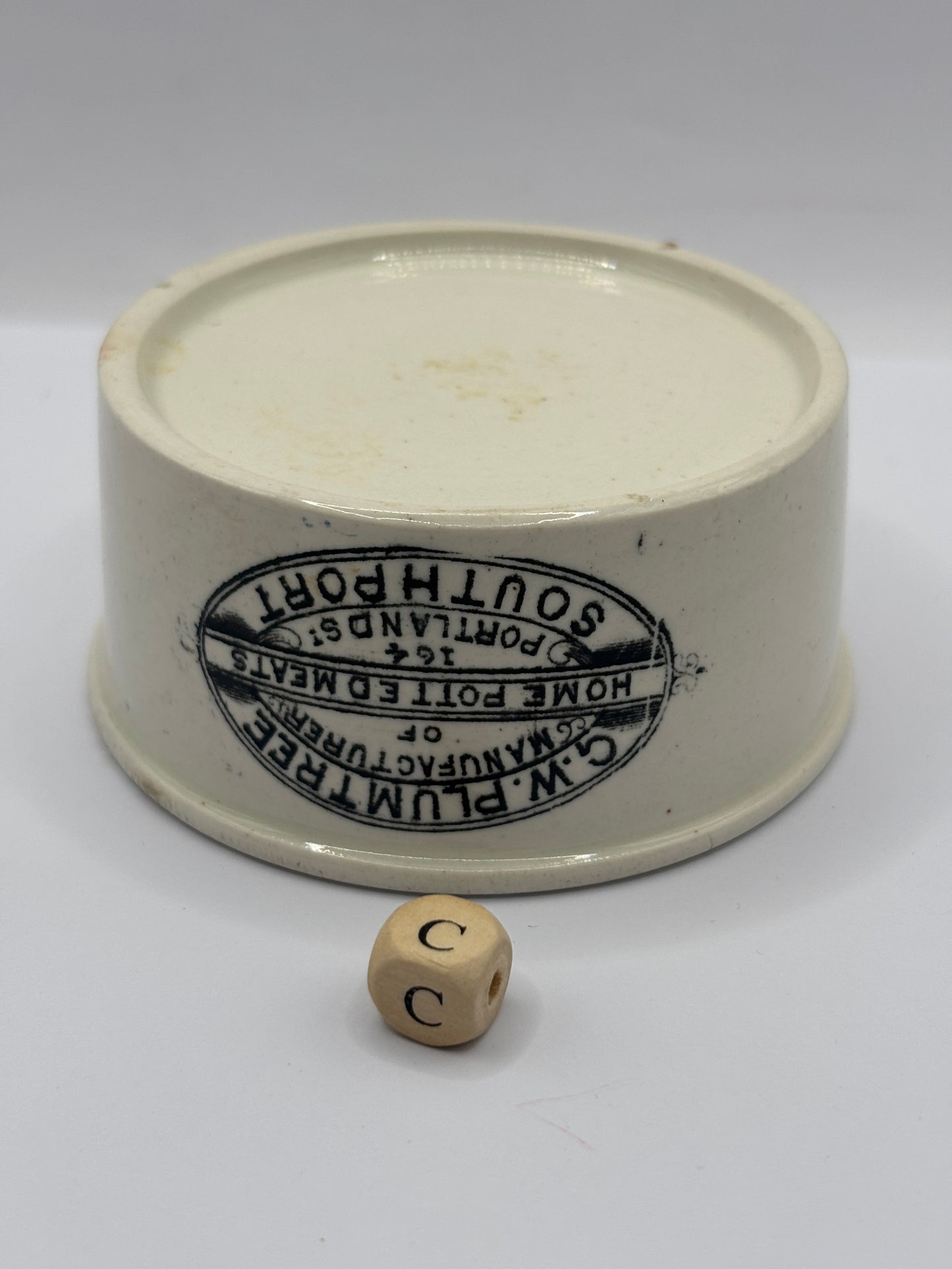 Old Plumtree advertising meat paste pot (c)