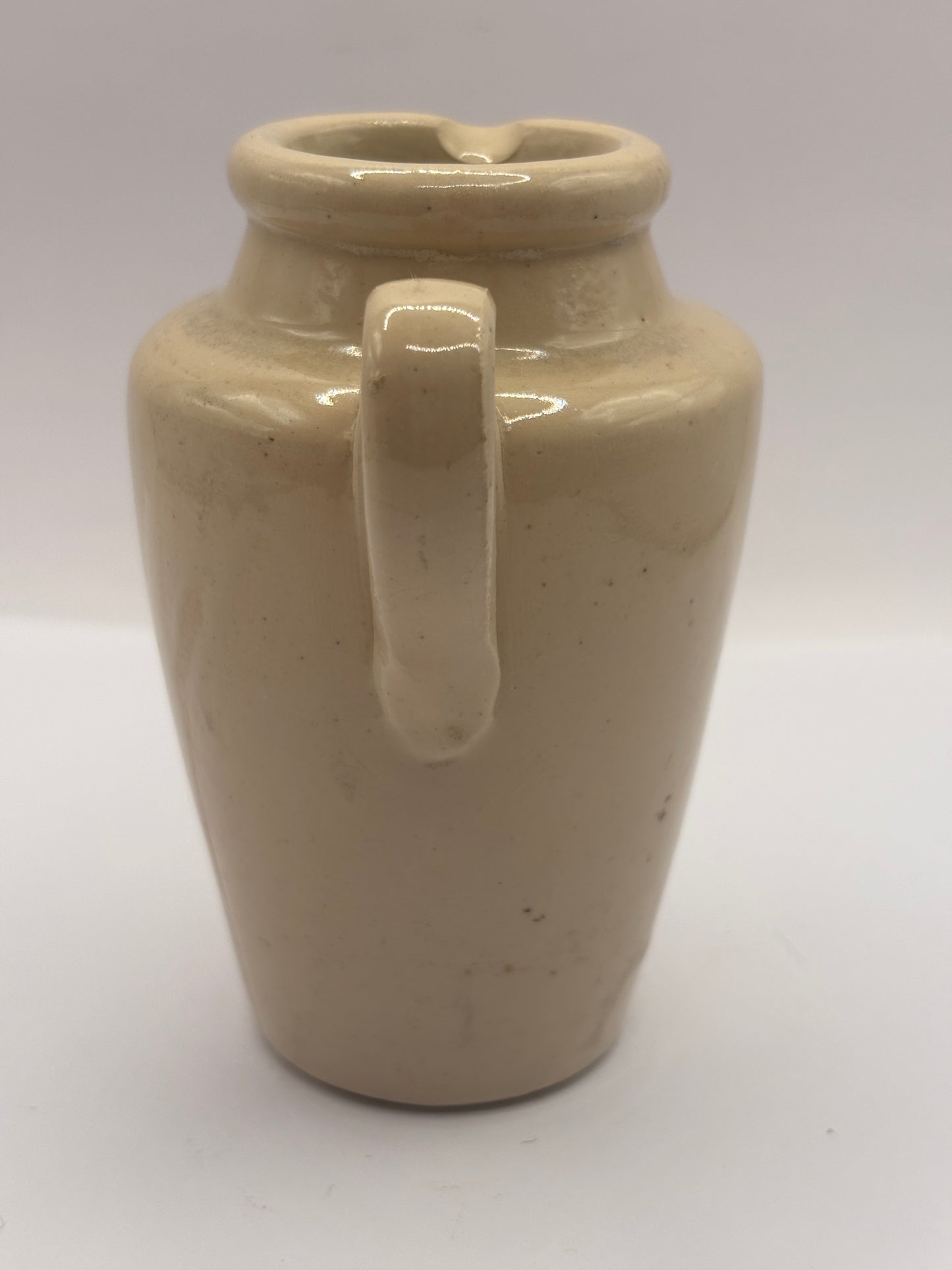 Old advertising cream pot, Nidderdale creameries. Pure fresh cream. Cow print