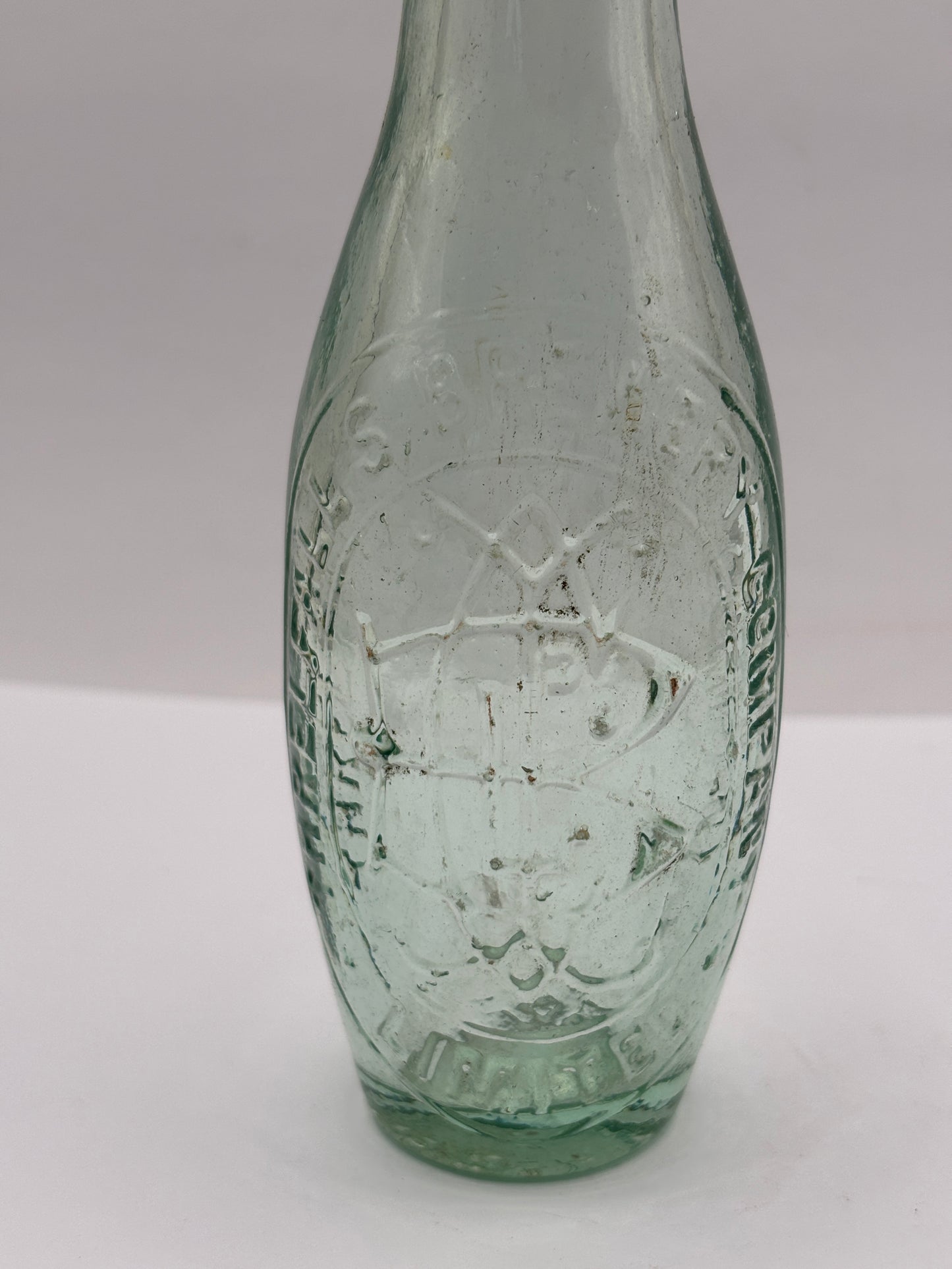 Old flat bottom hamilton bottle, Threlfalls brewery co