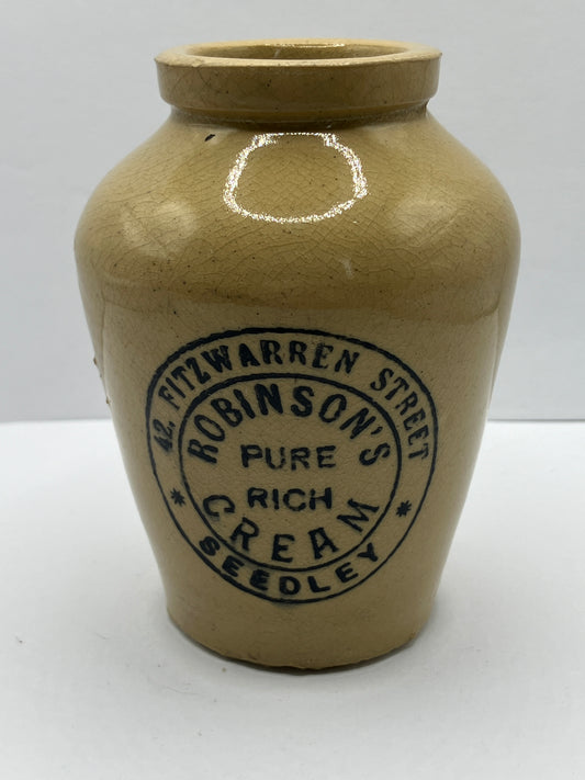 Robinson’s pure rich cream pot