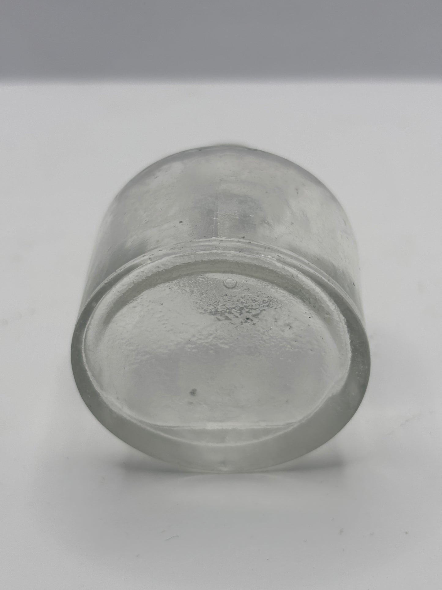 Old clear glass advertising ink, ink bottle, inkwell. Winsor & Newton London