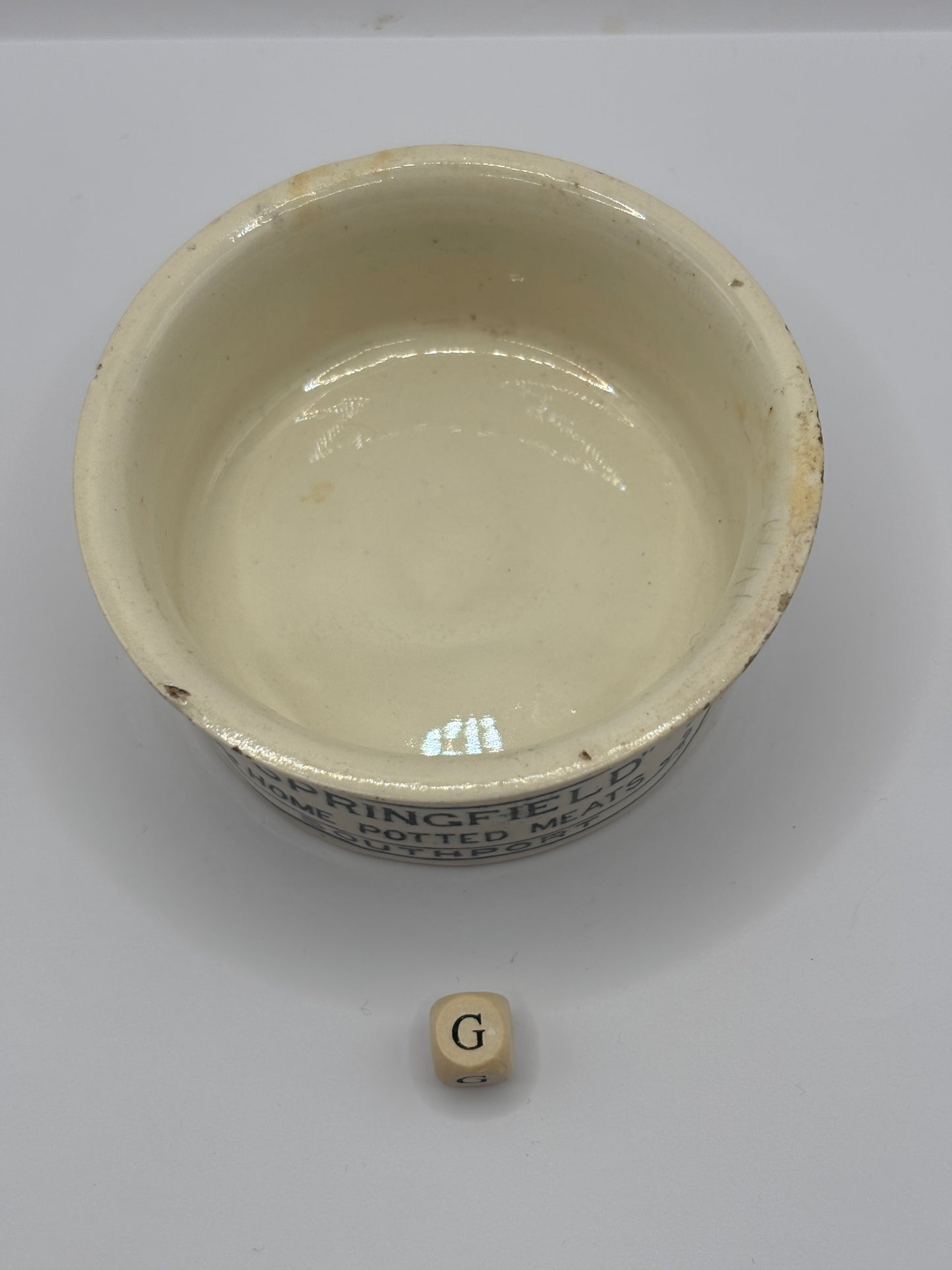 Old Springfield advertising meat paste pot (G)
