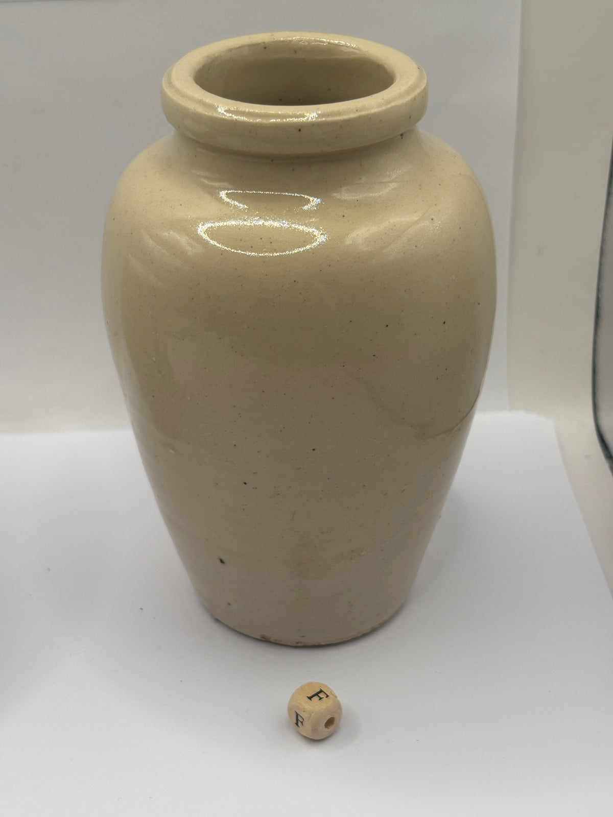 Old advertising stoneware Virol pot, 13.5cms (F)