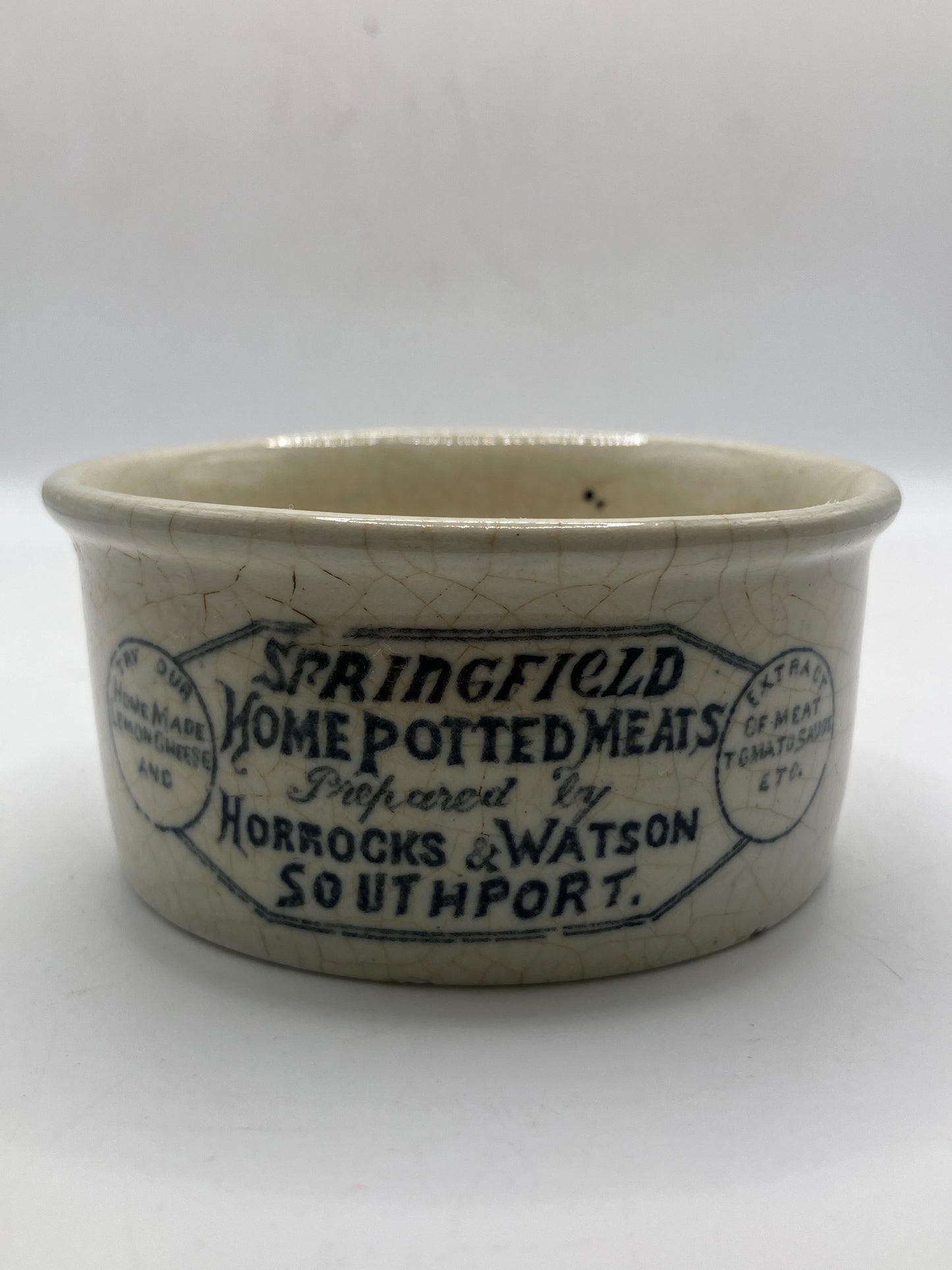 Springfield home potted meats advertising pot