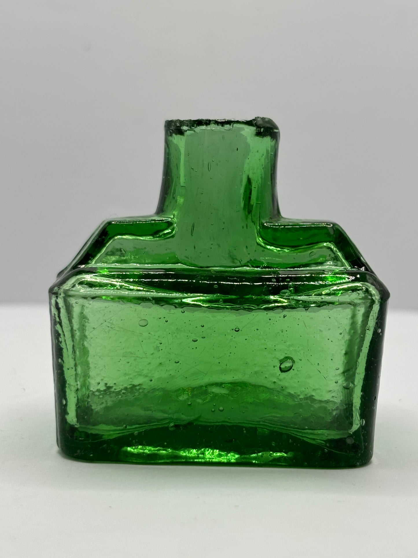 Old green inkwell