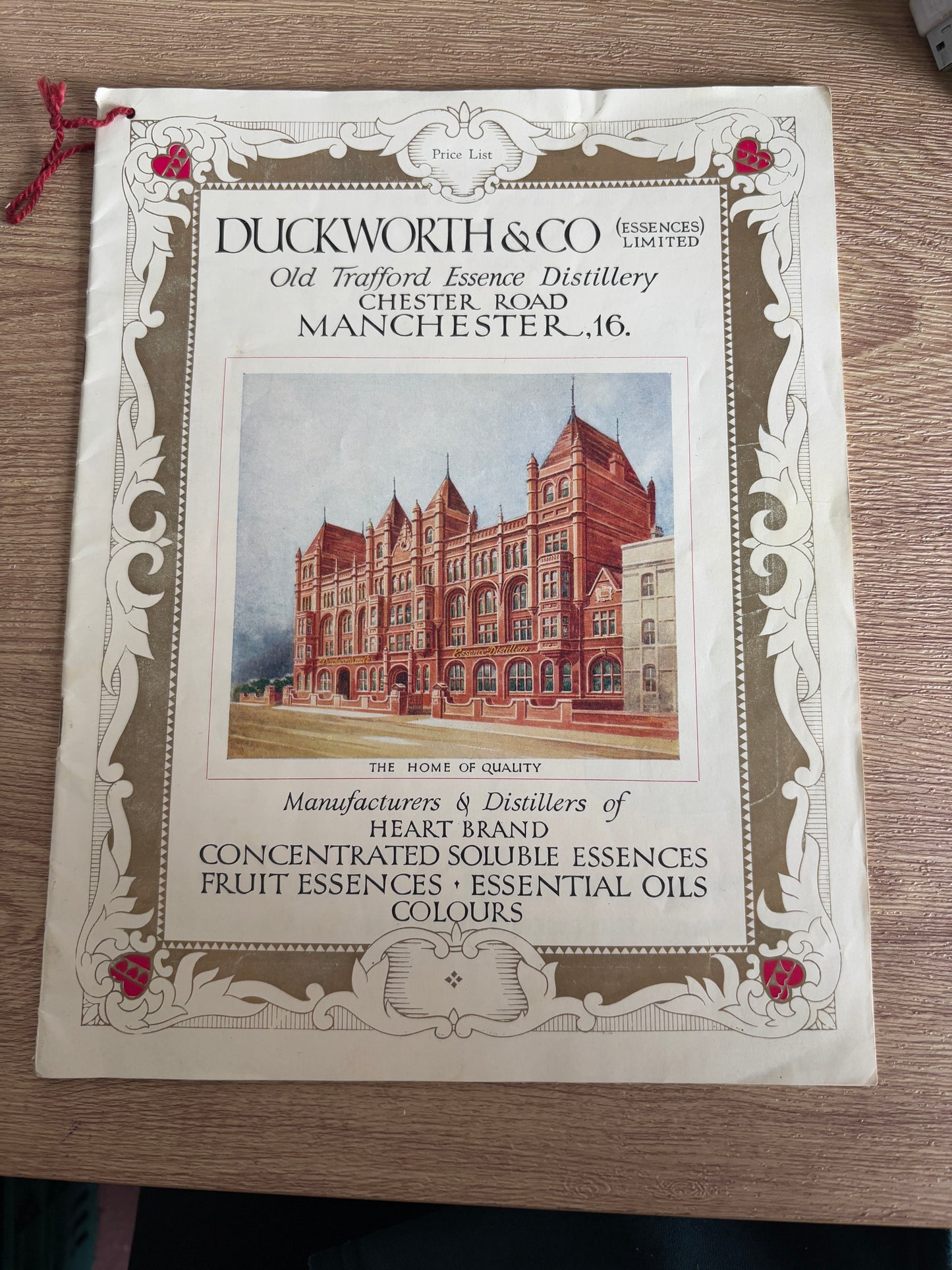 Antique Duckworth & Co price list book. ephemera