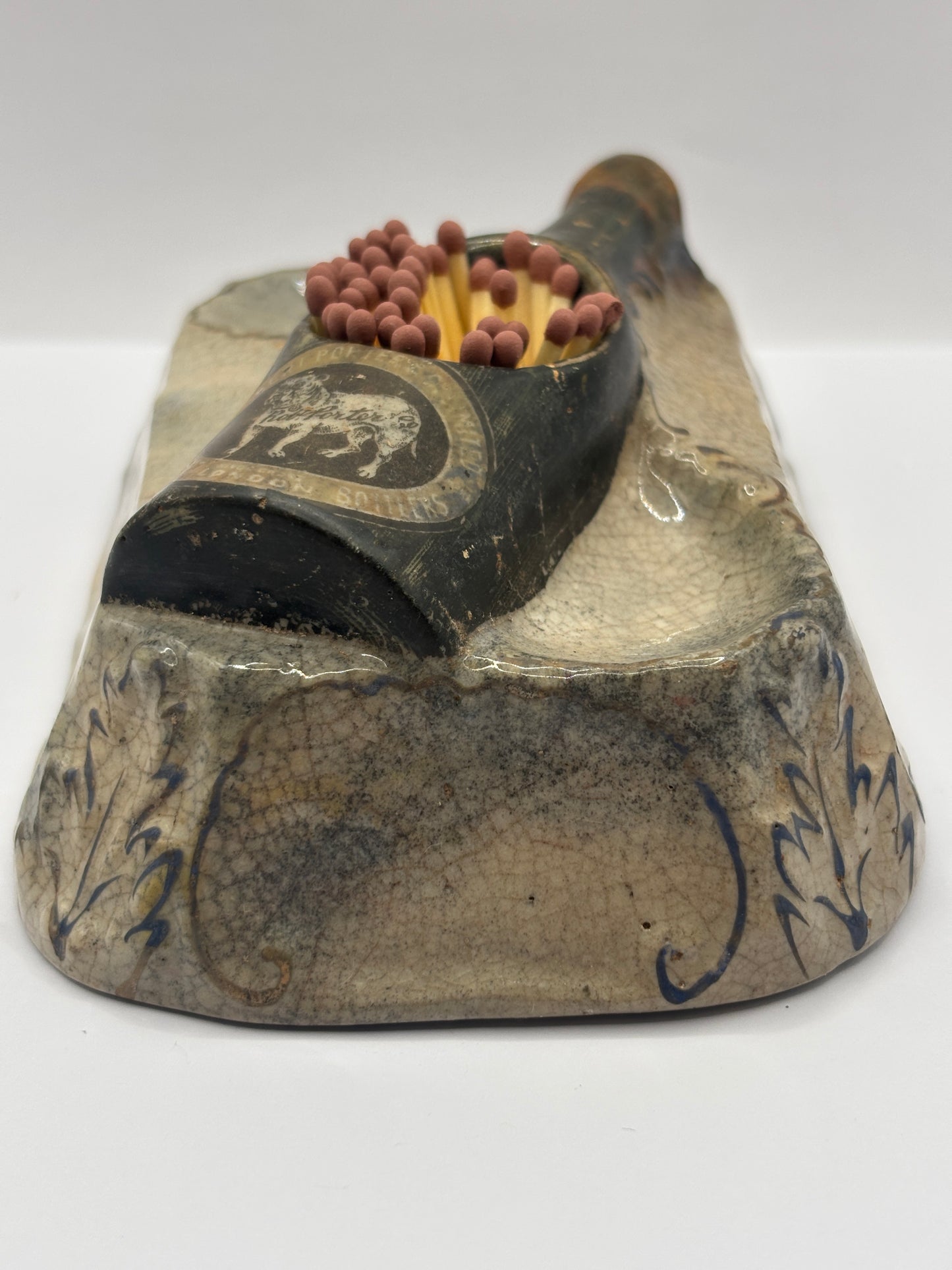 Old advertising match holder, Bulldog bottled beer