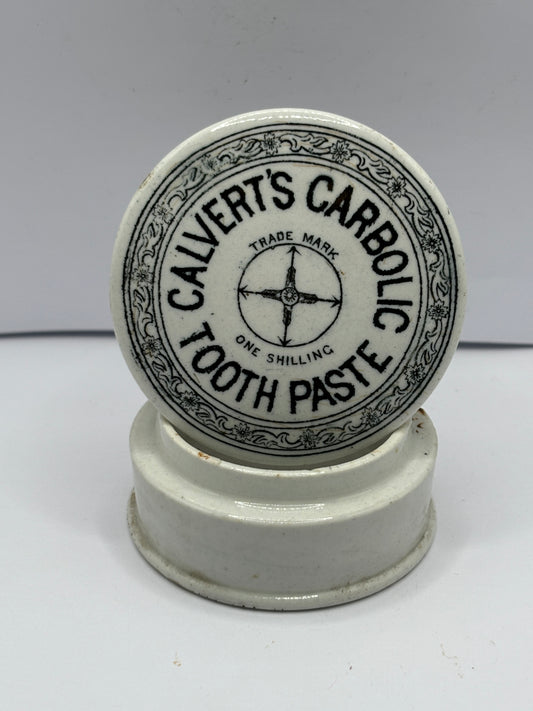 Old calverts advertising lid & base