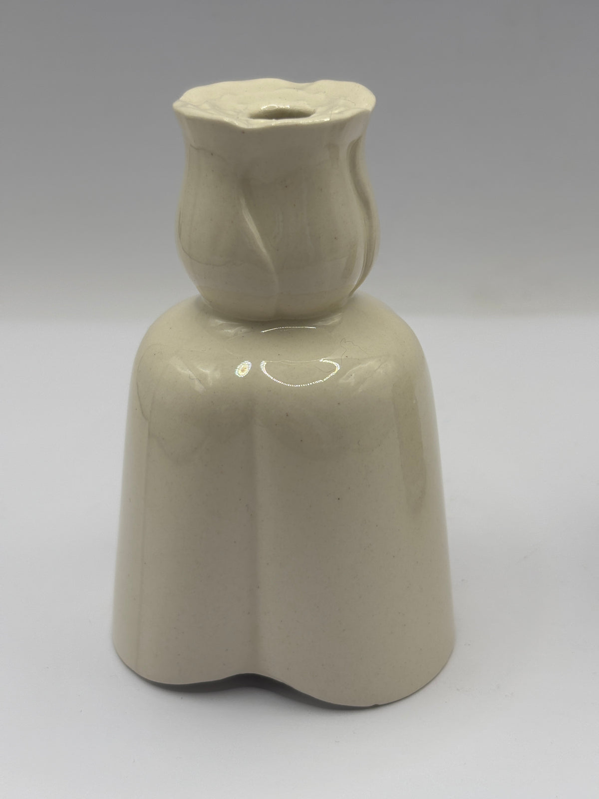 Old stoneware pie funnel, Tulip