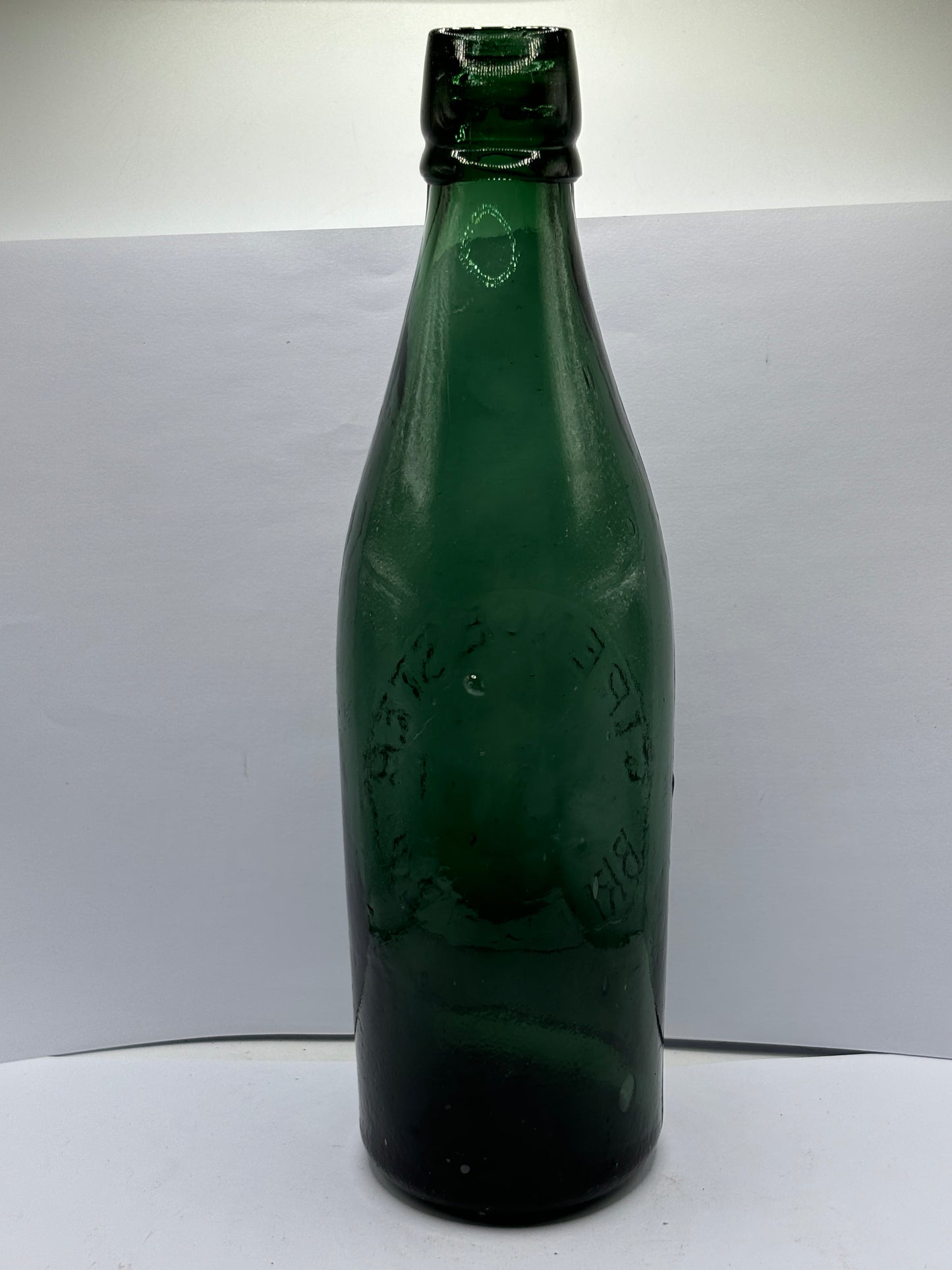 Old green glass beer bottle, Cirencester brewery