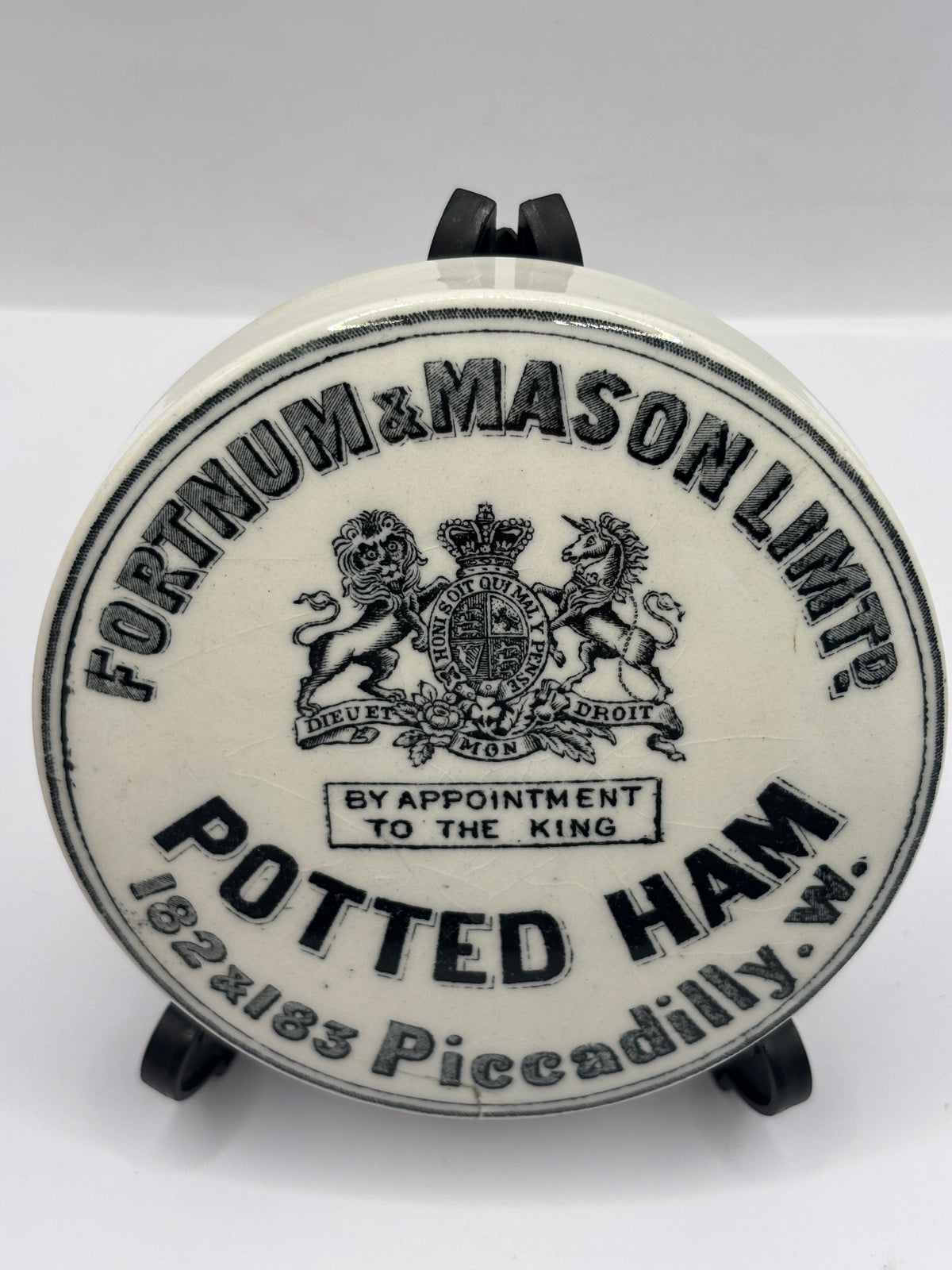 Old advertising lid, Fortnum & Mason Potted Ham