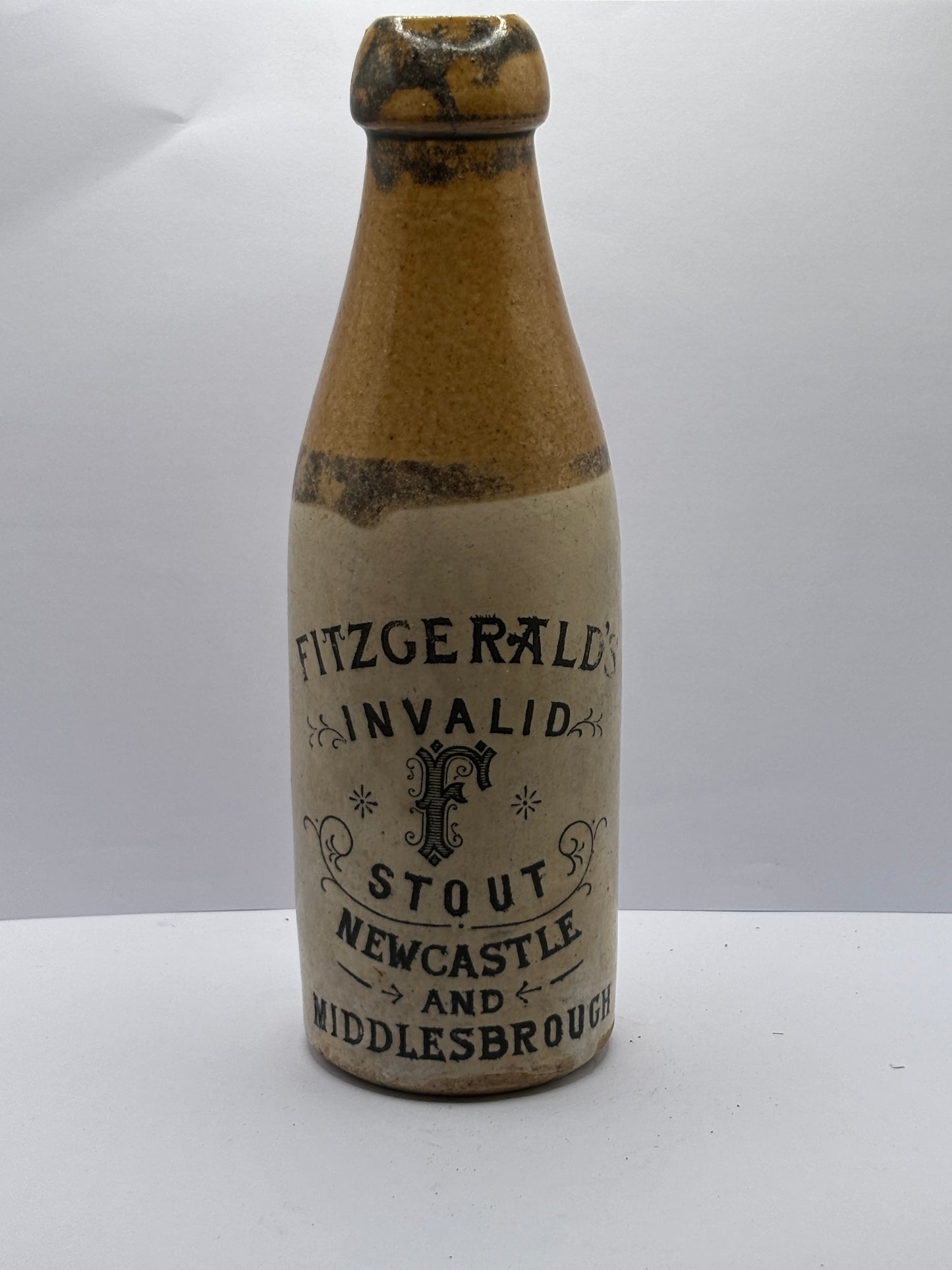 Old Fitzgeralds invalid stout bottle, Newcastle & Middlesborough
