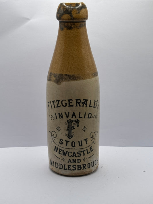 Old Fitzgeralds invalid stout bottle, Newcastle & Middlesborough
