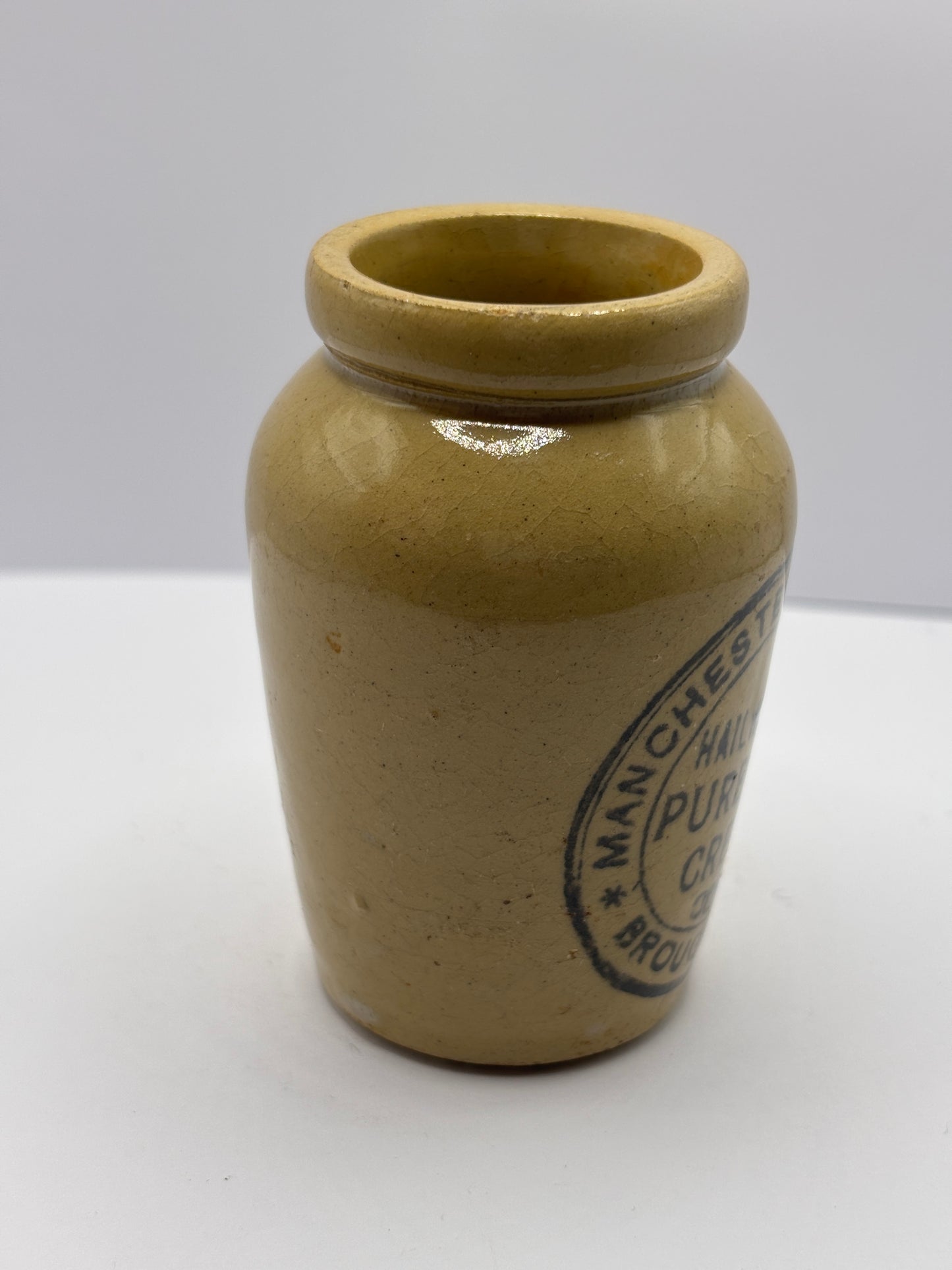 Old Manchester cream pot, Hailwoods pure rich cream