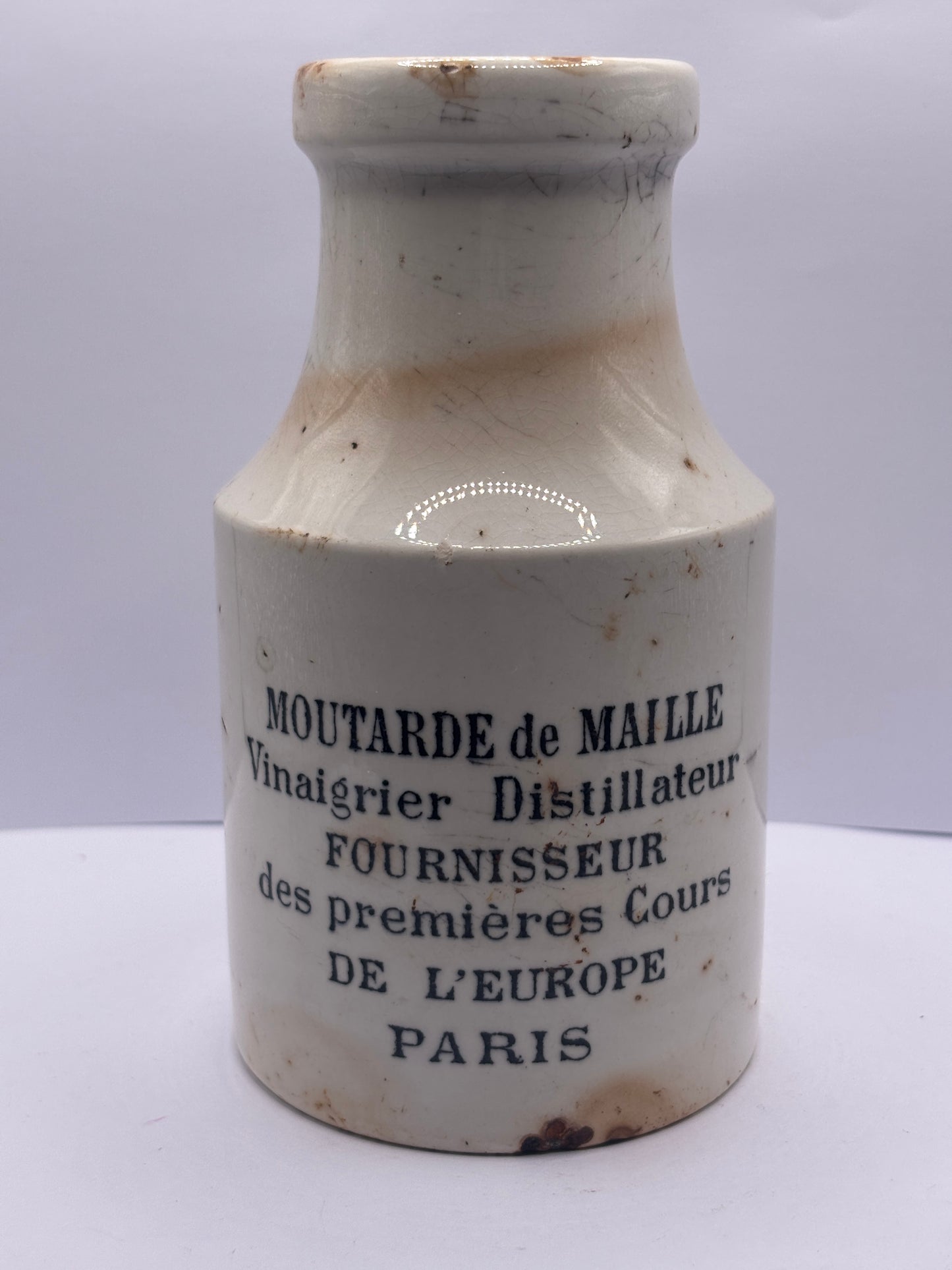 Old french mustard pot, Moutarde de maille