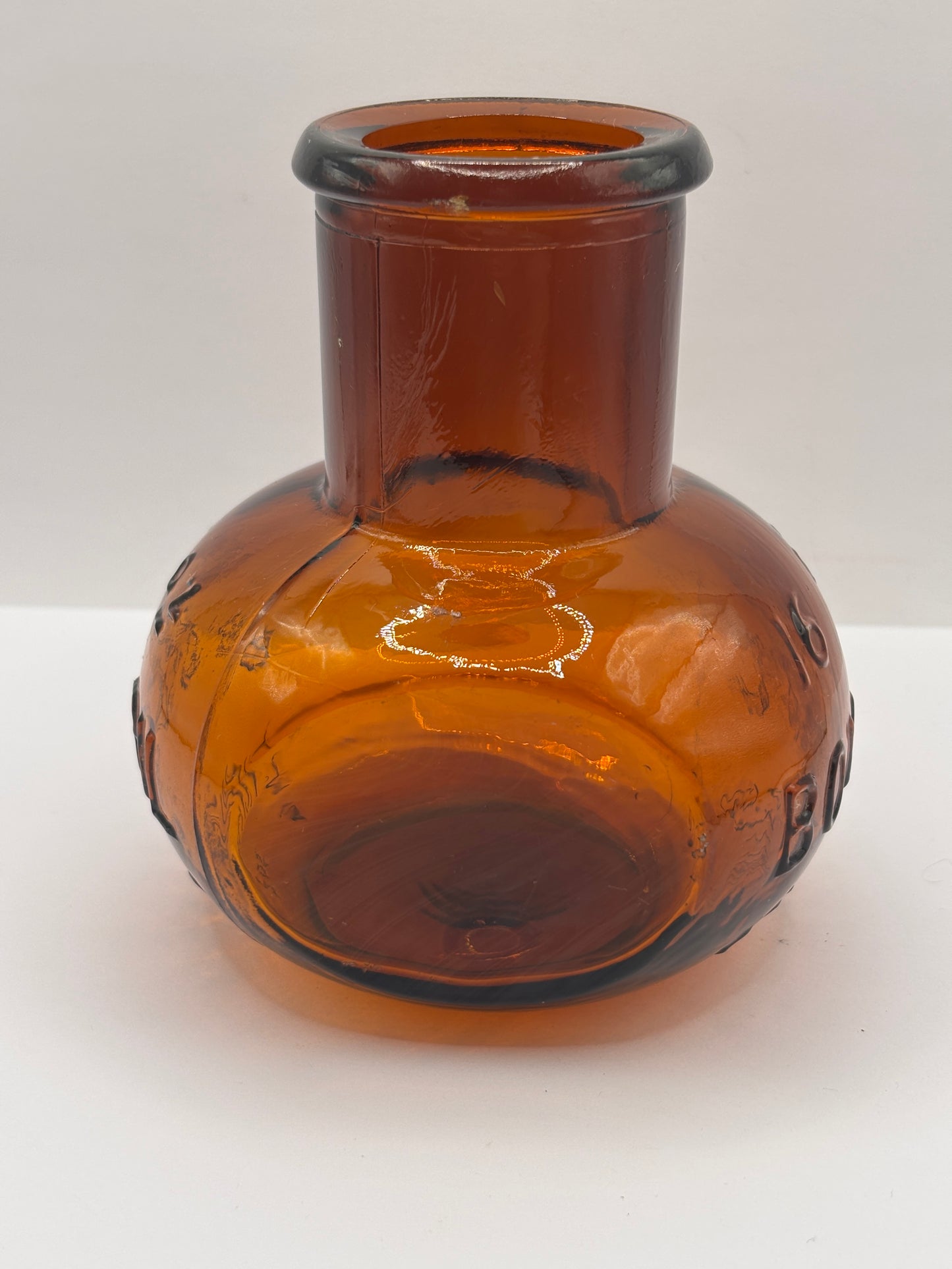 old amber glass bovril bottle 16oz