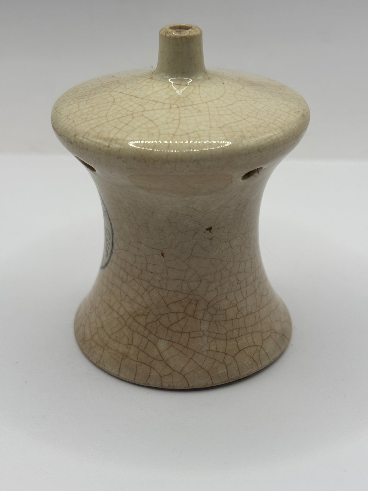 Old stoneware pie funnel, The Gourmet pie cup