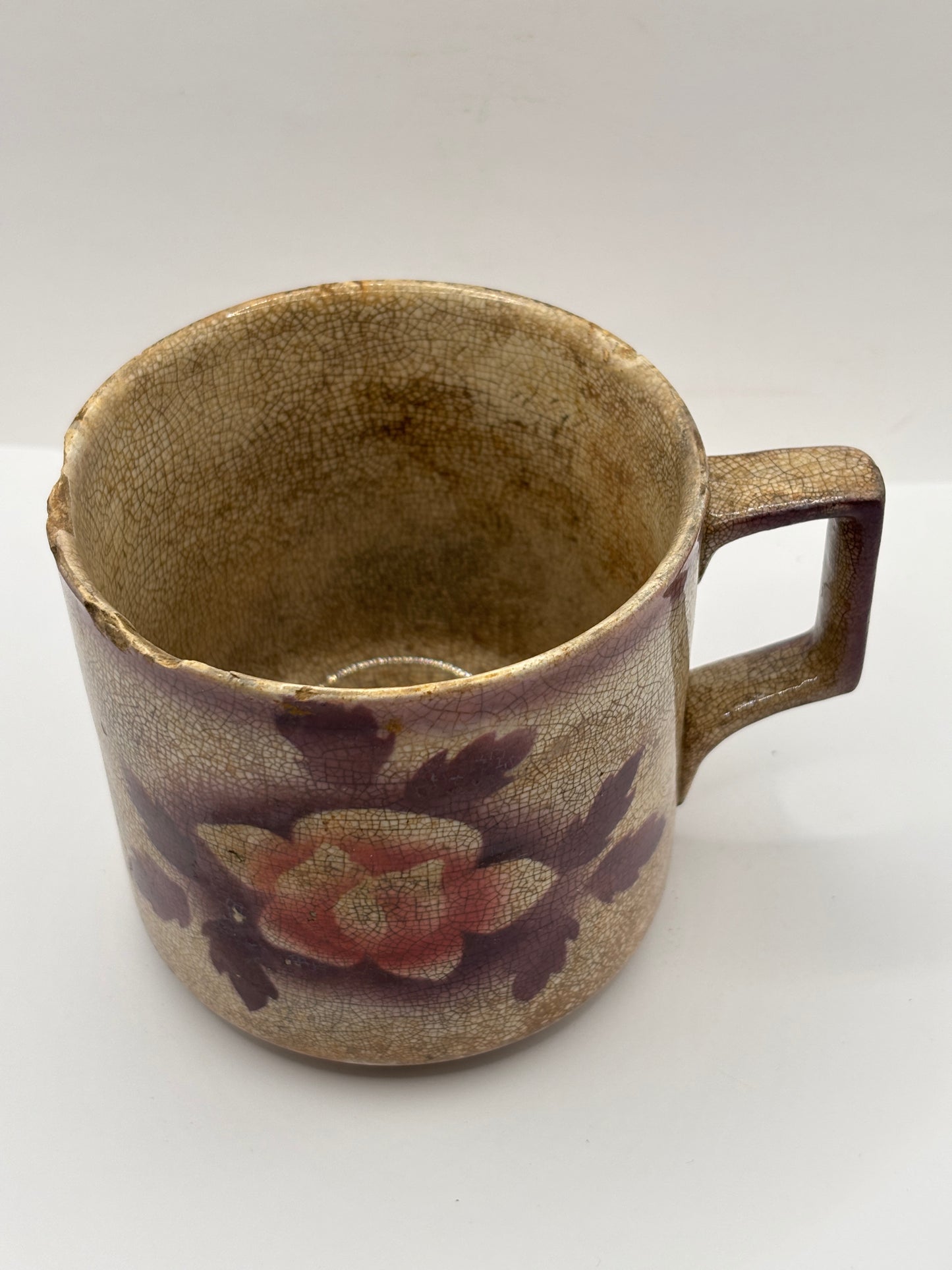 Old super stained & crazed chippy mug