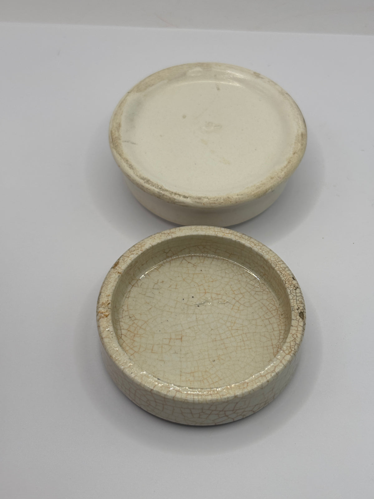 Old advertising lid and base. delicately perfumed cold cream