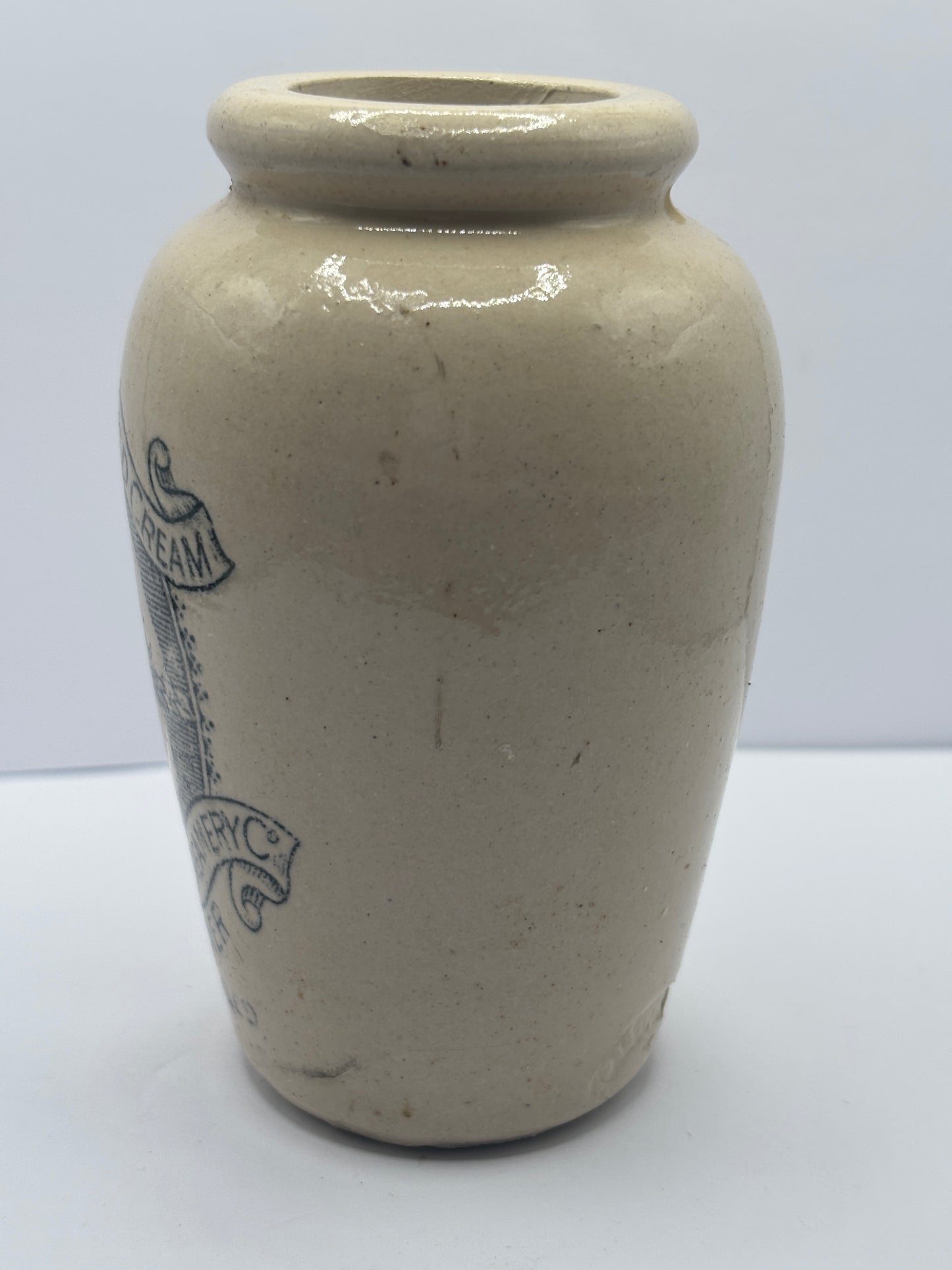 Old Stranraer rich preserved cream pot, milk maid