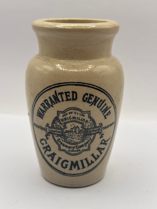 Old advertising cream pot, Craigmillar cream