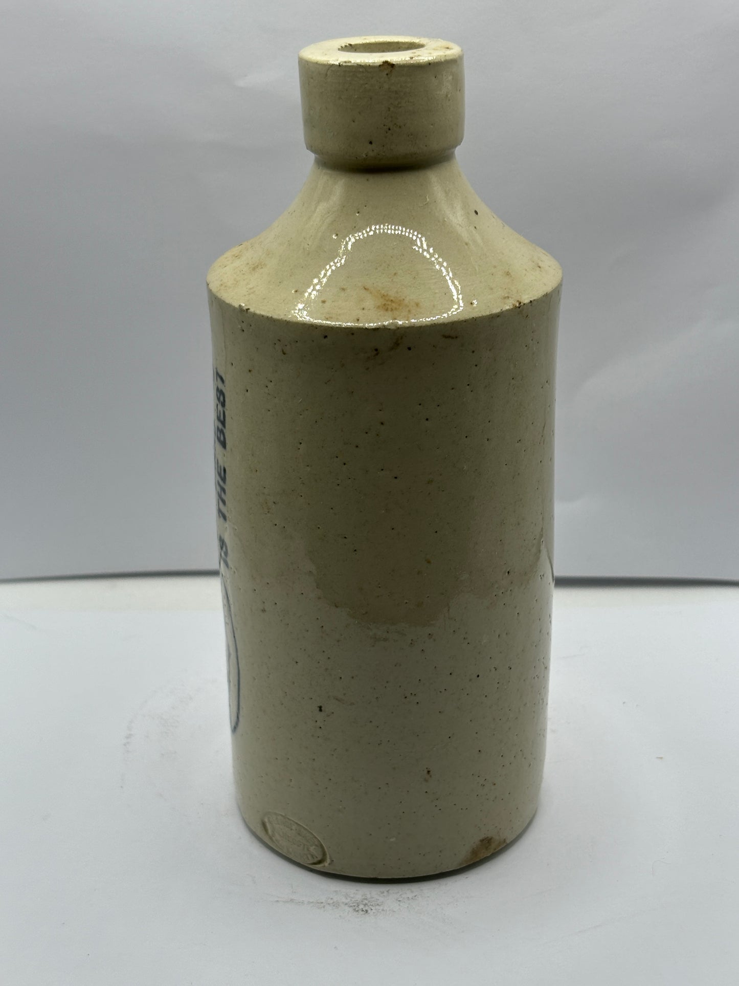 Tall Stoneware fish and ring bottle