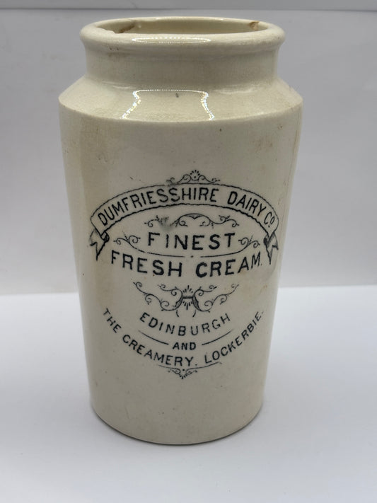 Old Dumfriesshire dairy Co cream pot, finest fresh cream