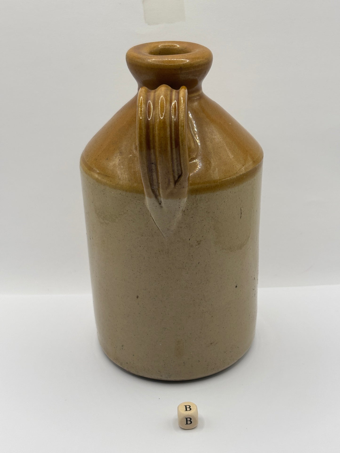Old small stoneware flagon/jug (B) 17cms