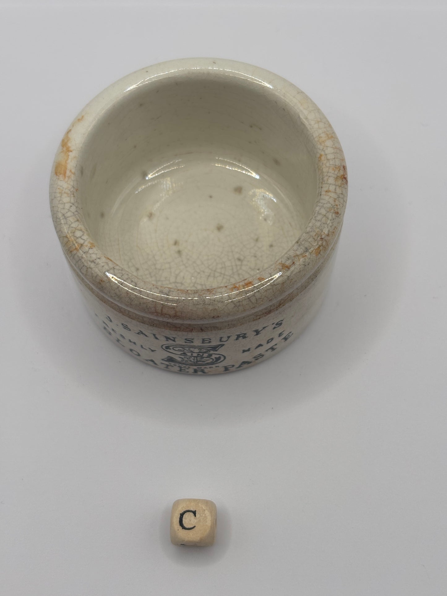 Old sainsburys advertising pot, Bloater paste (C)