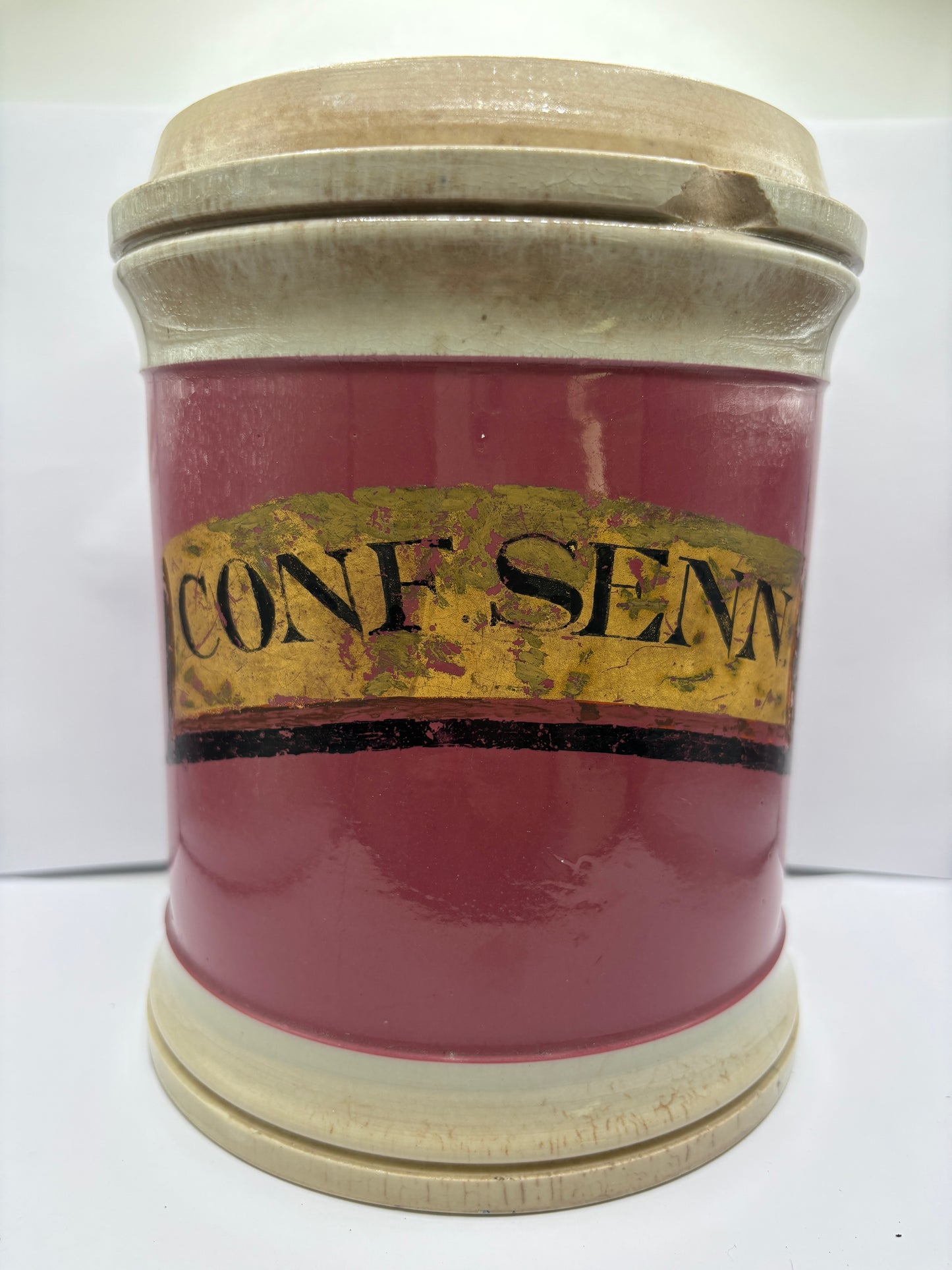 Old large pink pharmacy jar