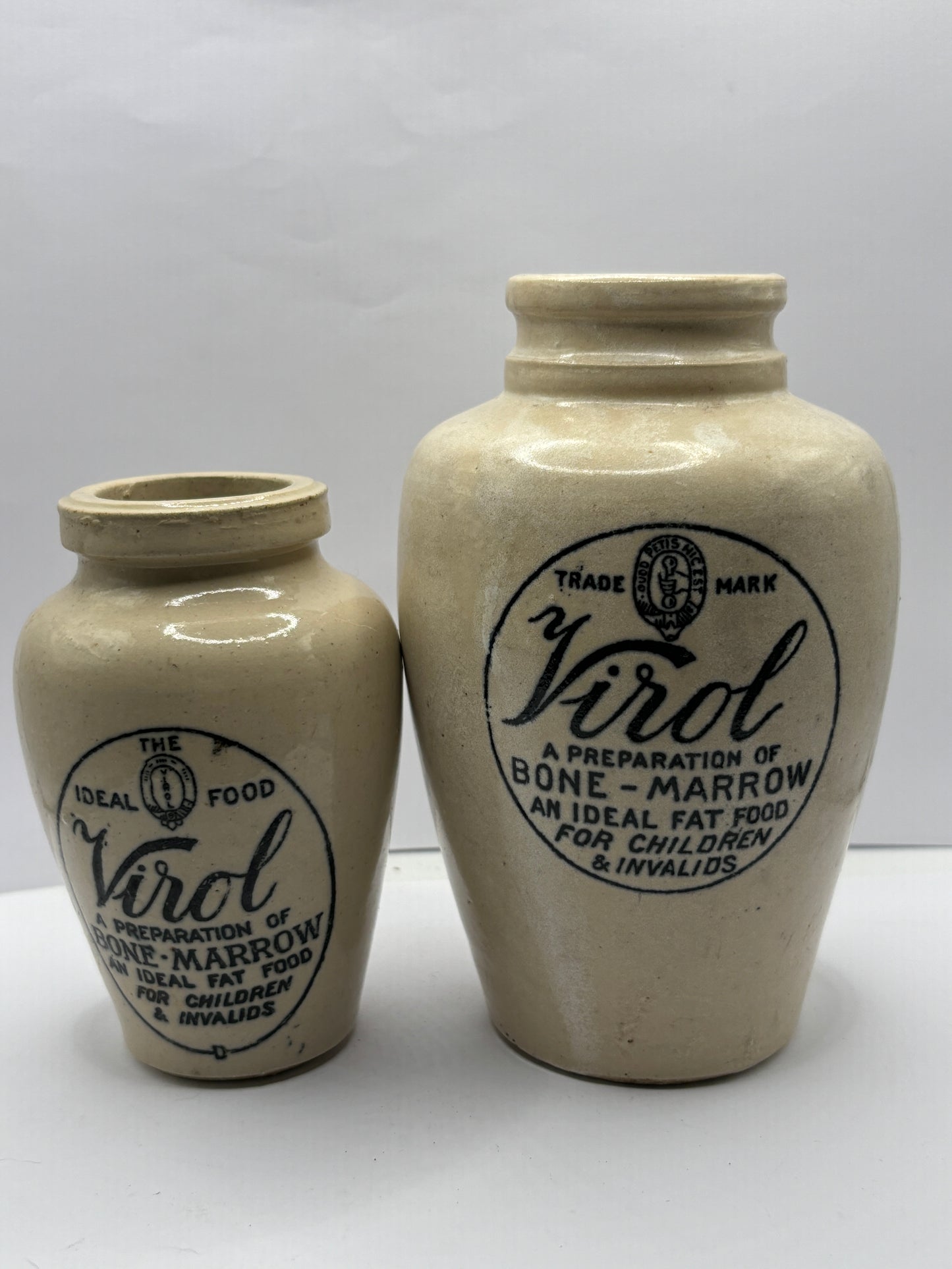 2 old virol jars