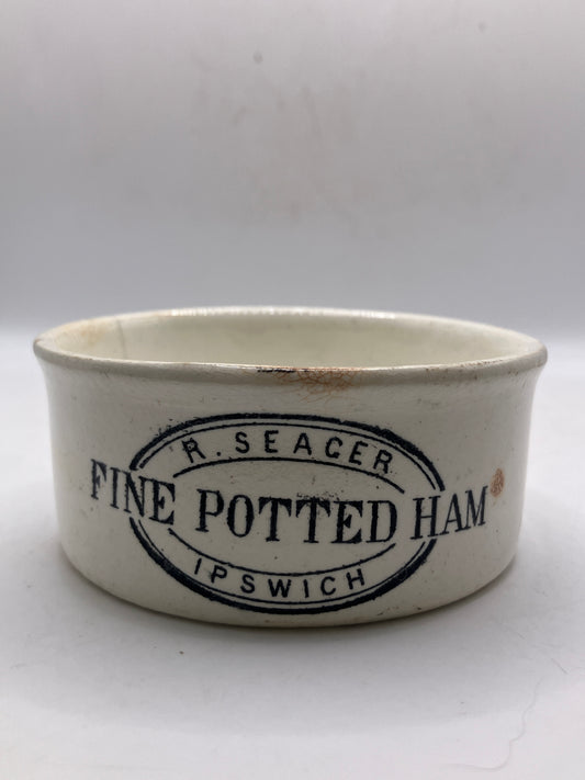 Seagars fine potted ham advertising pot