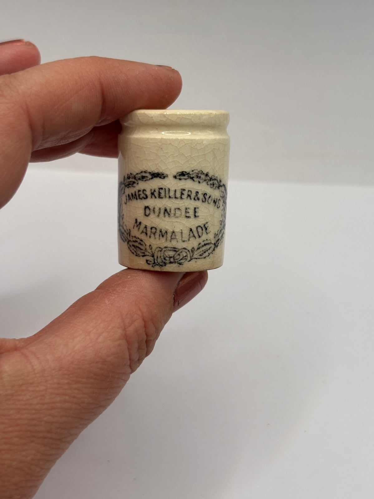 RARE Dolls house miniature size dundee marmalade, James Keiller. 3.5cms