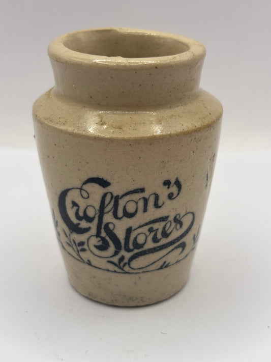 Old advertising cream pot. Crofton’s Stores
