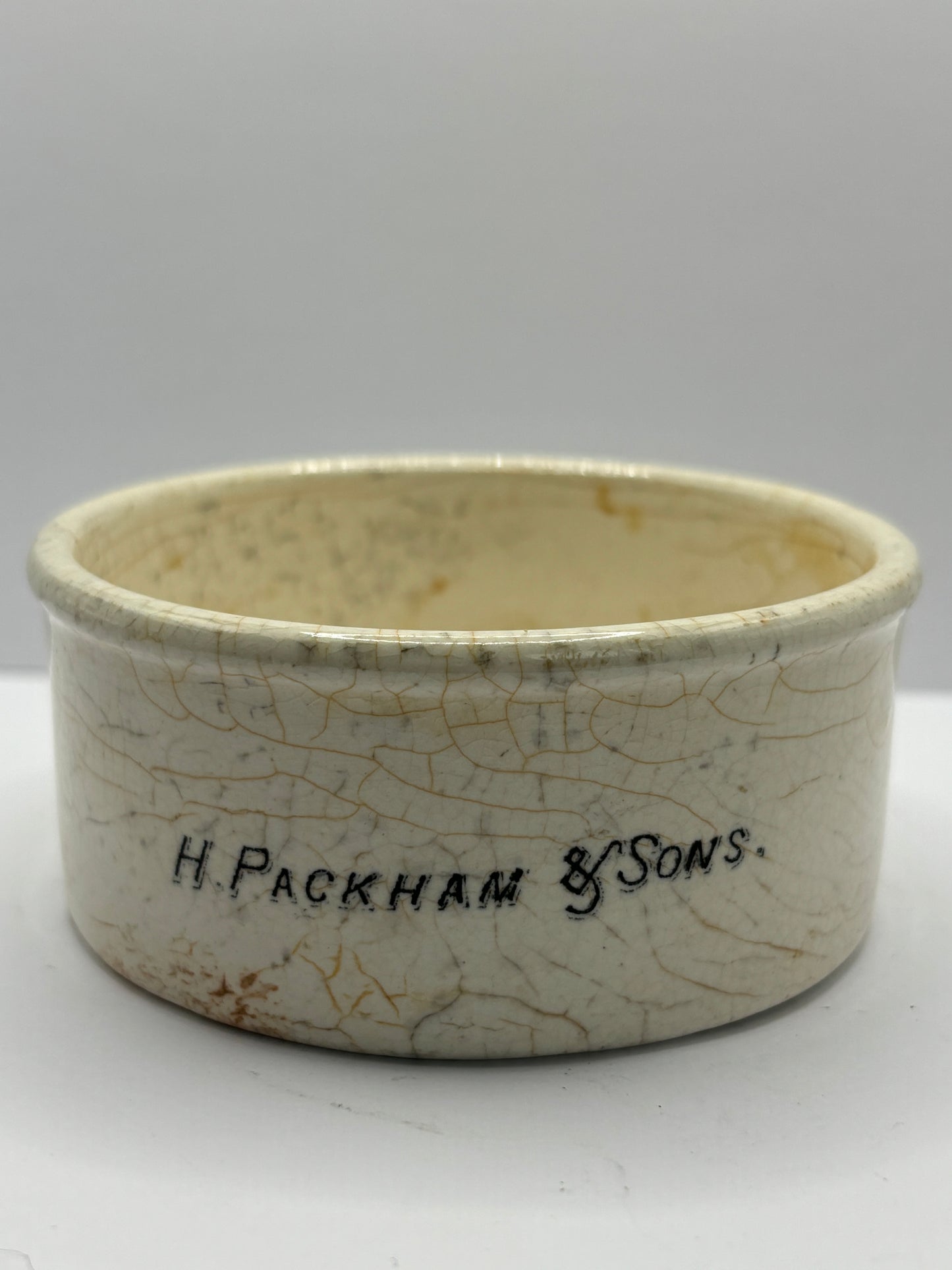 Advertising meat paste pot, H.Packham & sons