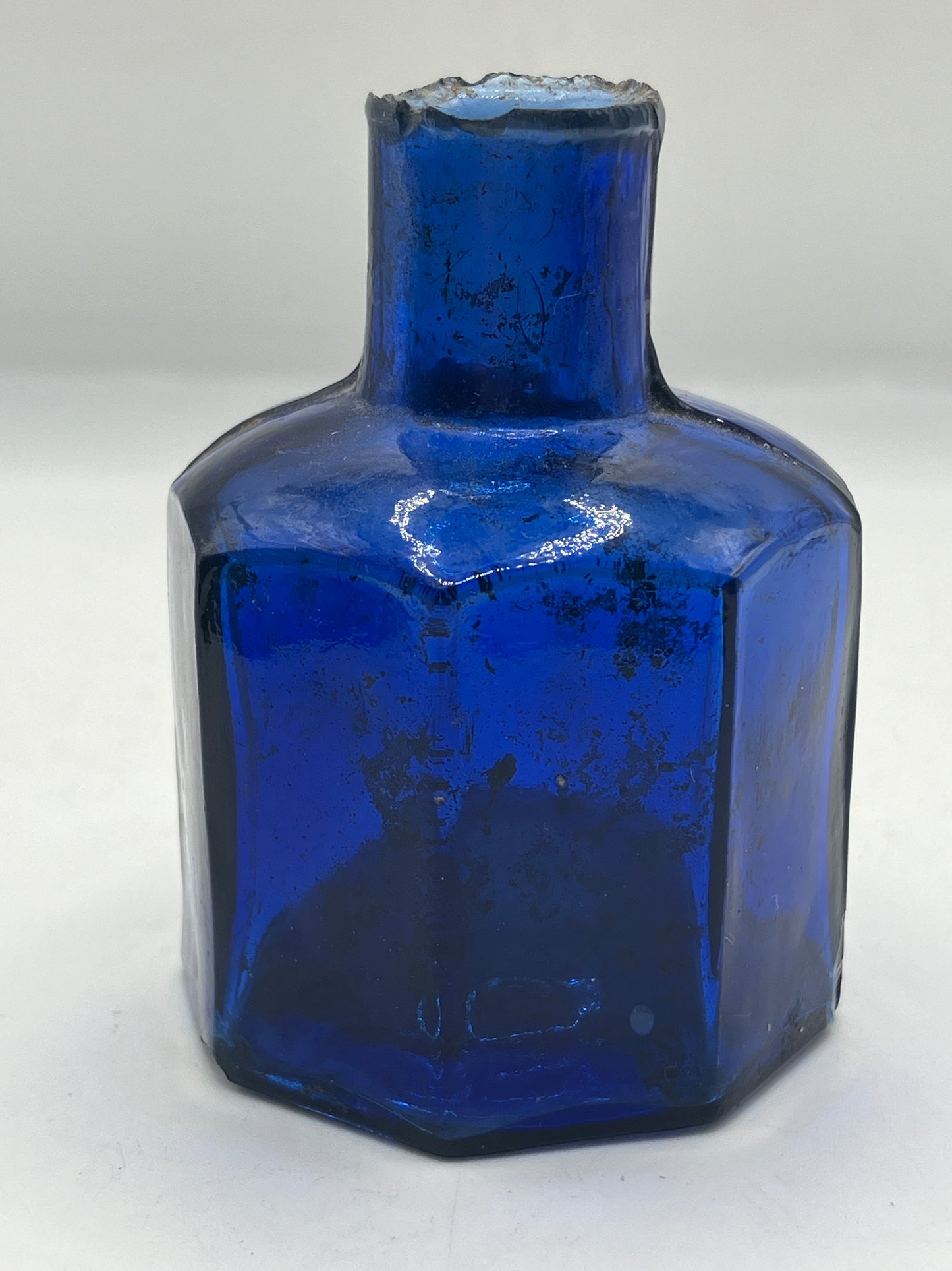 Cobalt blue ink bottle