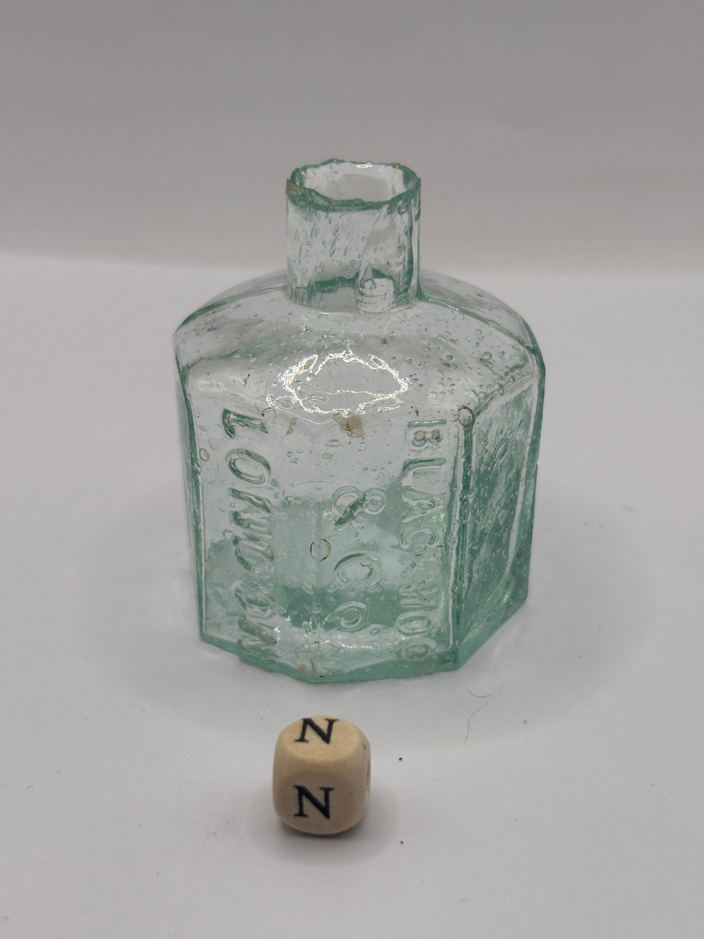 Old advertising inkwell, ink bottle. Blackwood & Co London (N)