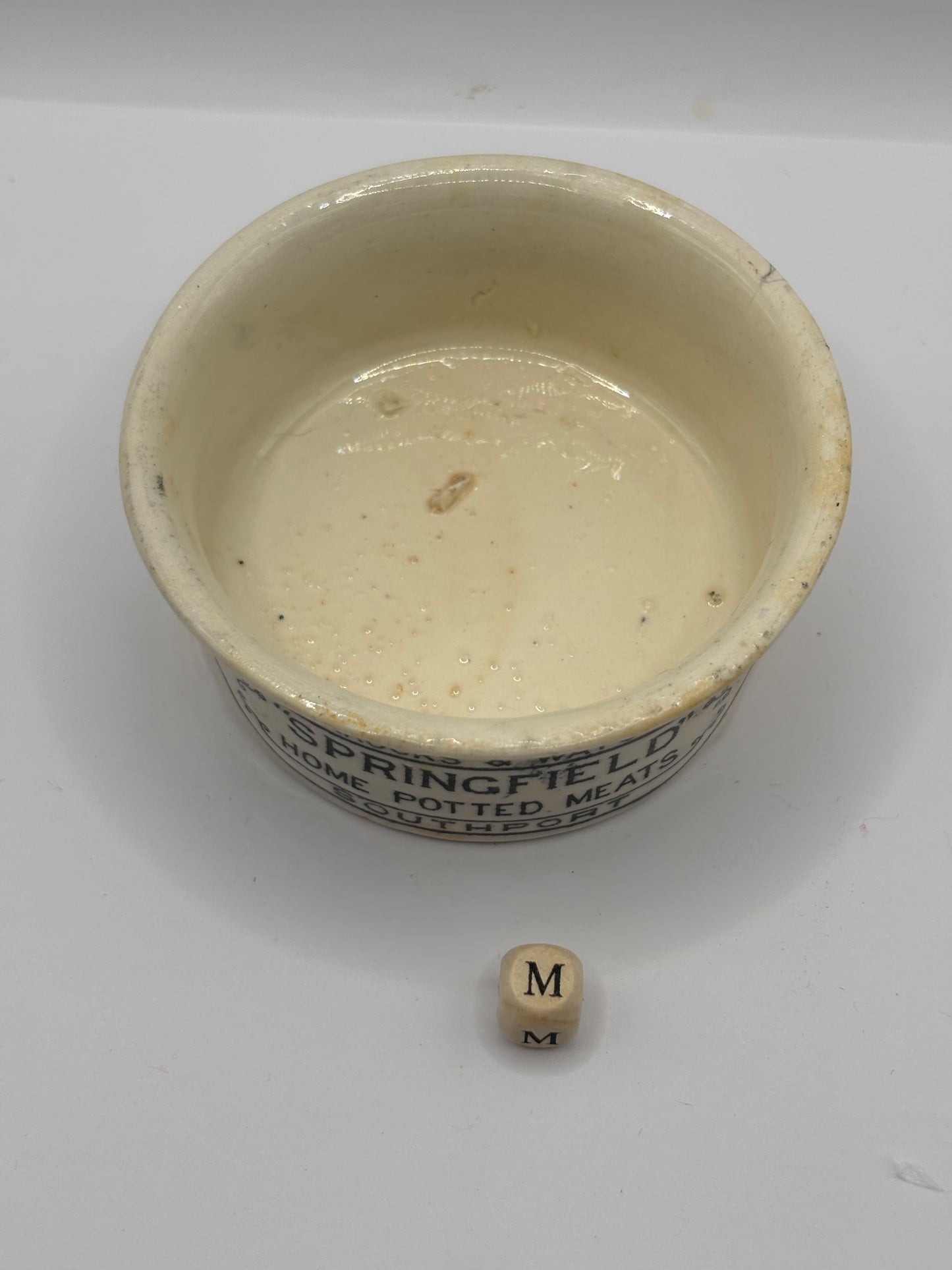 Old Springfield advertising meat paste pot (m)