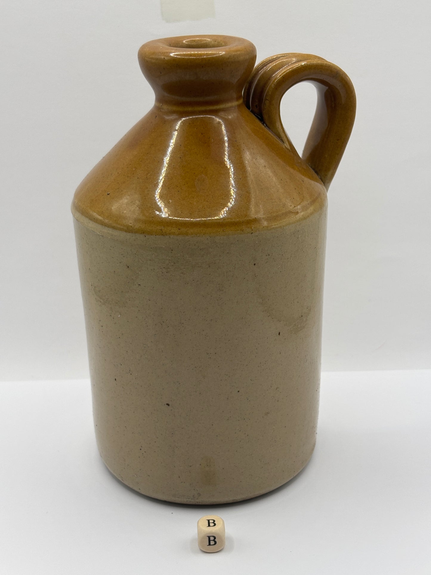 Old small stoneware flagon/jug (B) 17cms