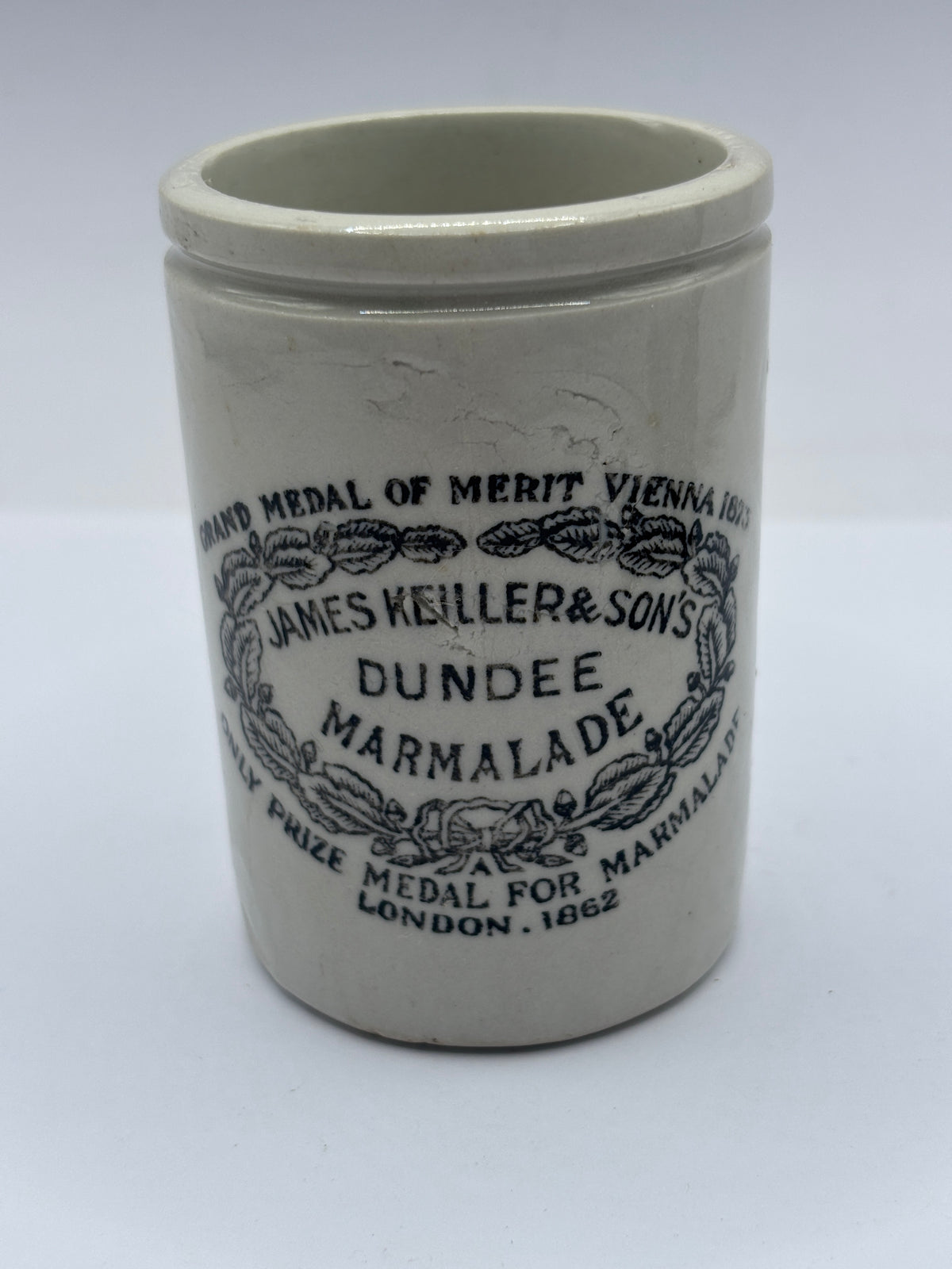Old SAMPLE SIZE James Keiller Dundee marmalade jar 7.5cms
