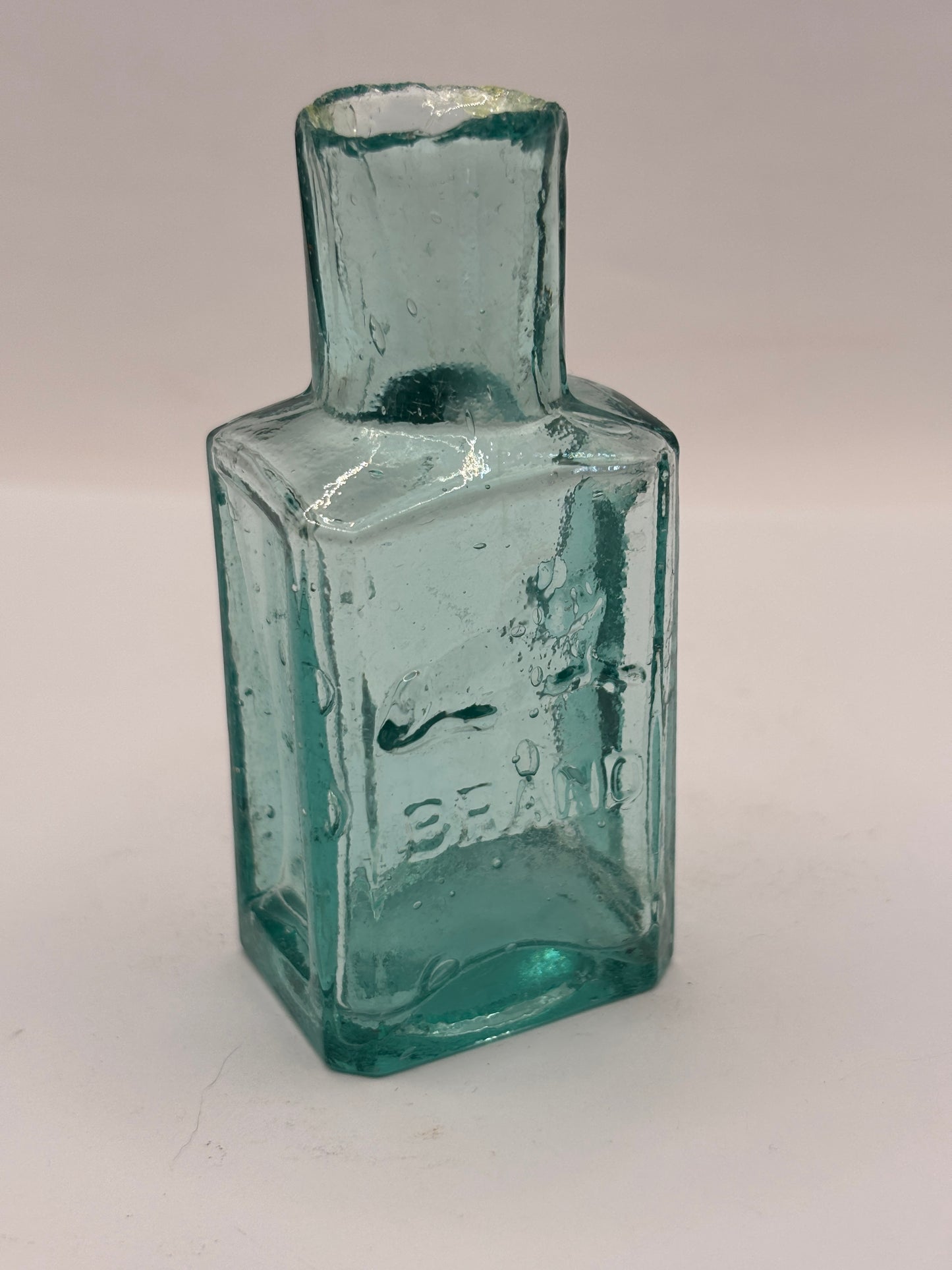 Old advertising inkwell,ink bottle, Lion brand