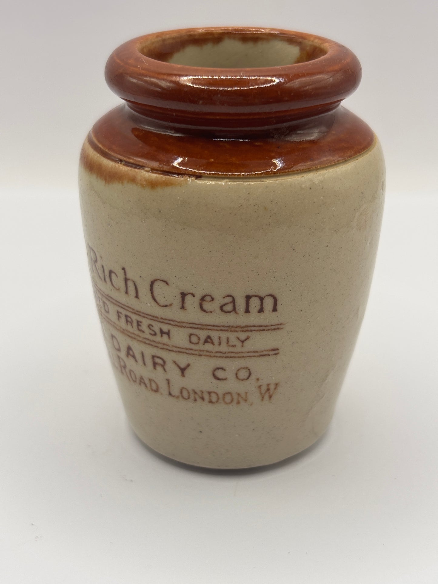 Old advertising cream pot, Ideal dairy. Rich thick cream 7cms