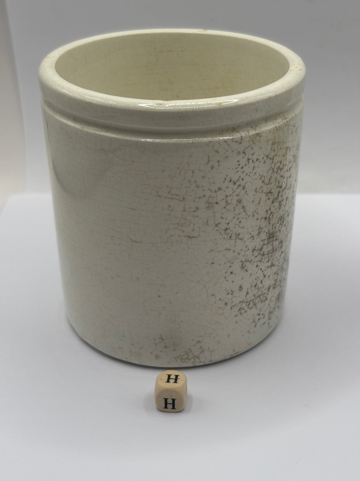 Old 1lb stoneware marmalade pot, James Keiller Dundee marmalade (H)