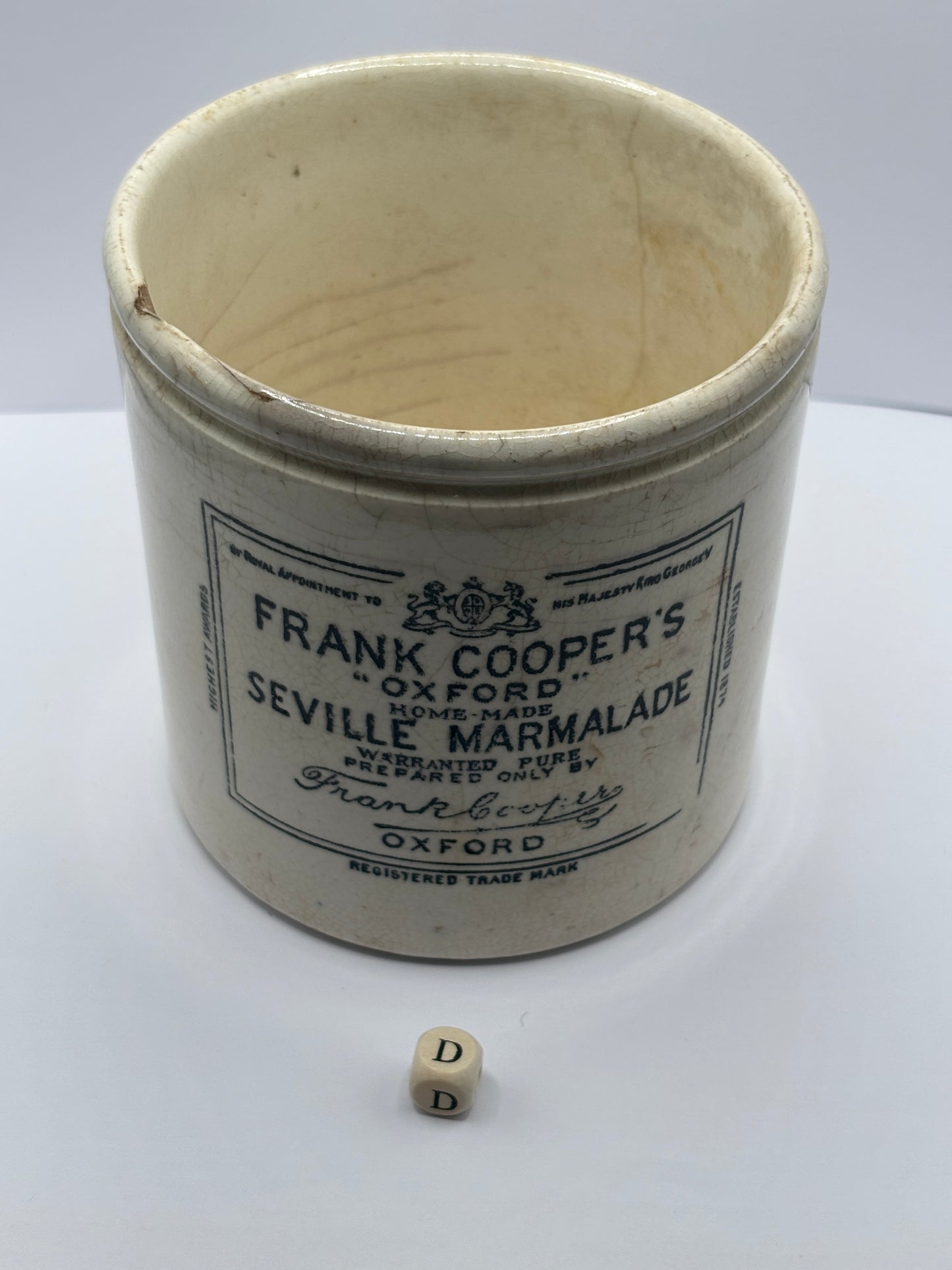 Old 2lb frank cooper marmalade jar (D)